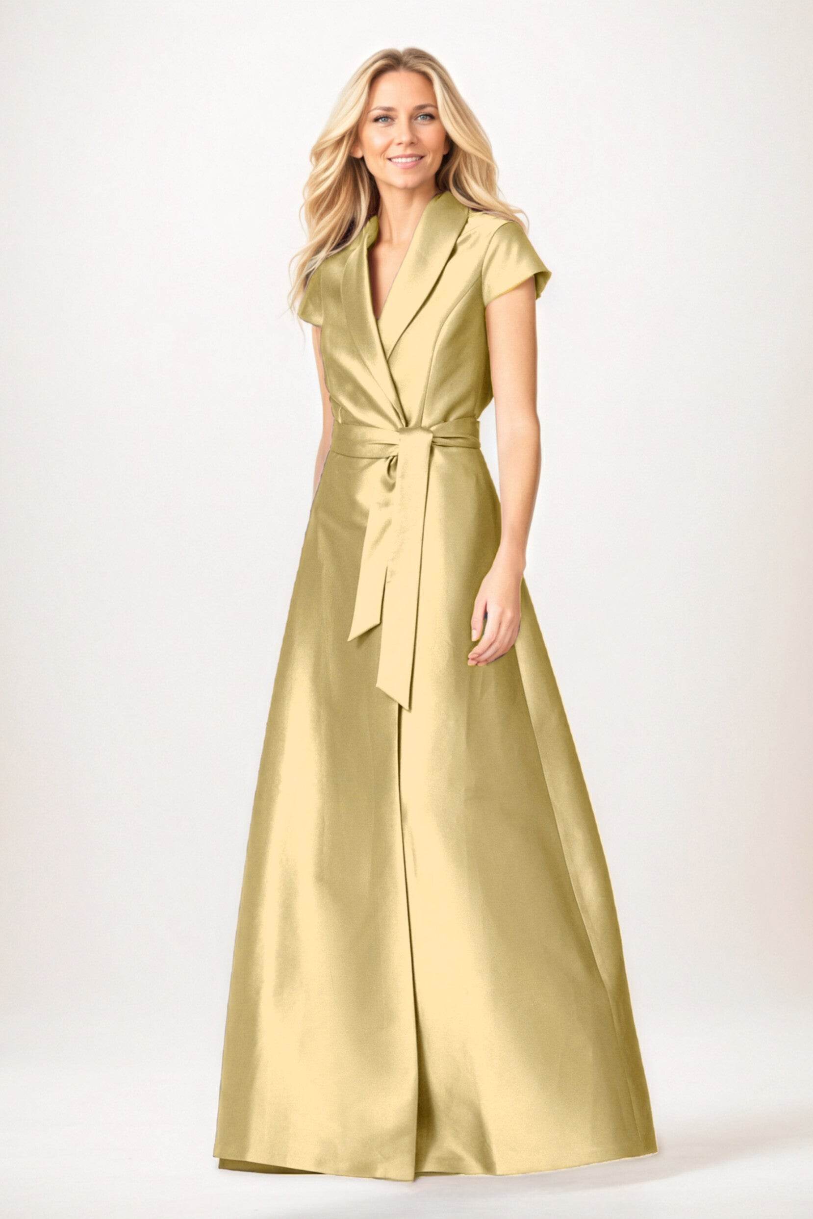A-Line Maxi Satin Mother of the Bride Dresses CM0401