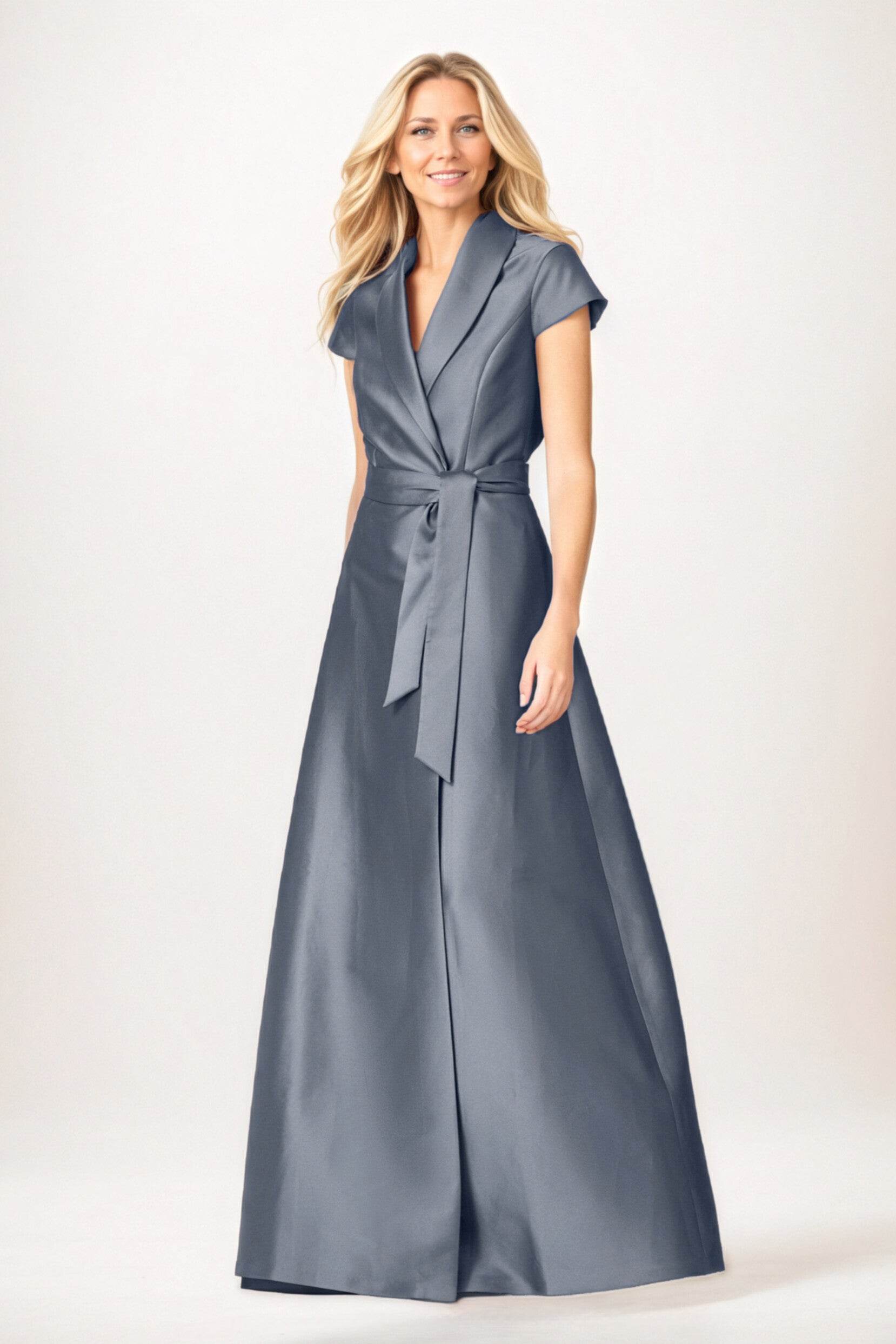 A-Line Maxi Satin Mother of the Bride Dresses CM0401