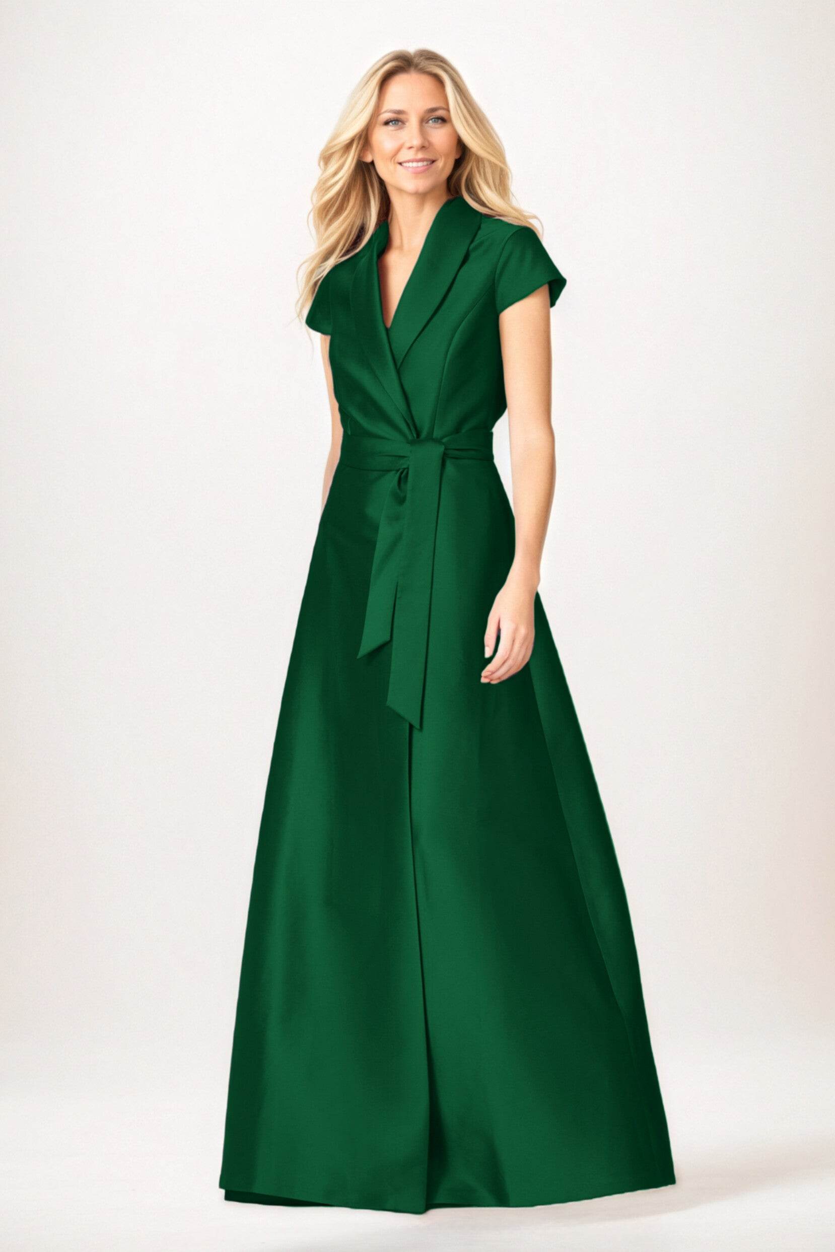A-Line Maxi Satin Mother of the Bride Dresses CM0401