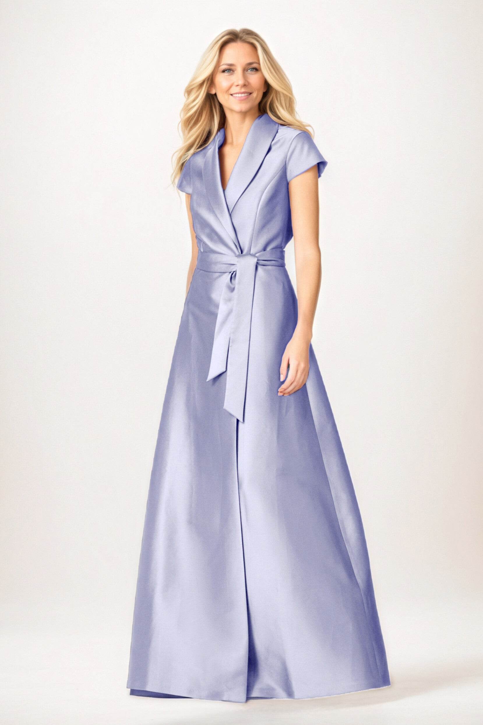 A-Line Maxi Satin Mother of the Bride Dresses CM0401