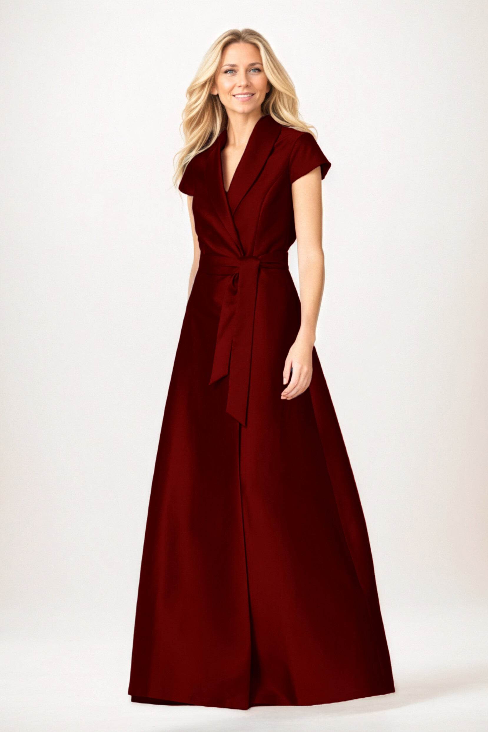 A-Line Maxi Satin Mother of the Bride Dresses CM0401
