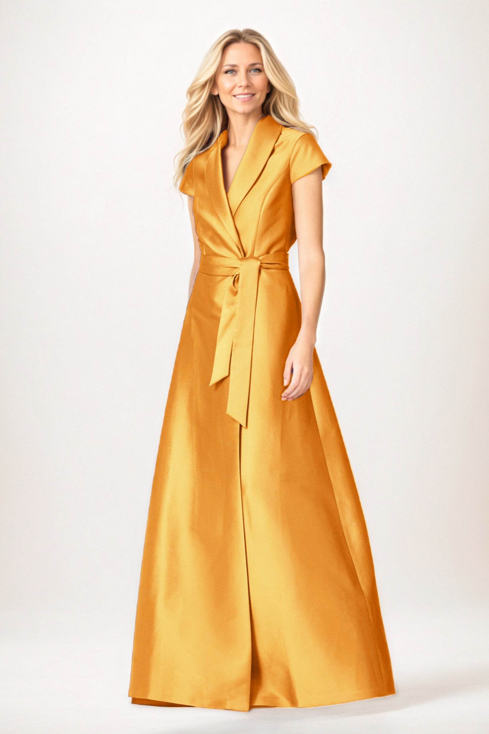 A-Line Maxi Satin Mother of the Bride Dresses CM0401