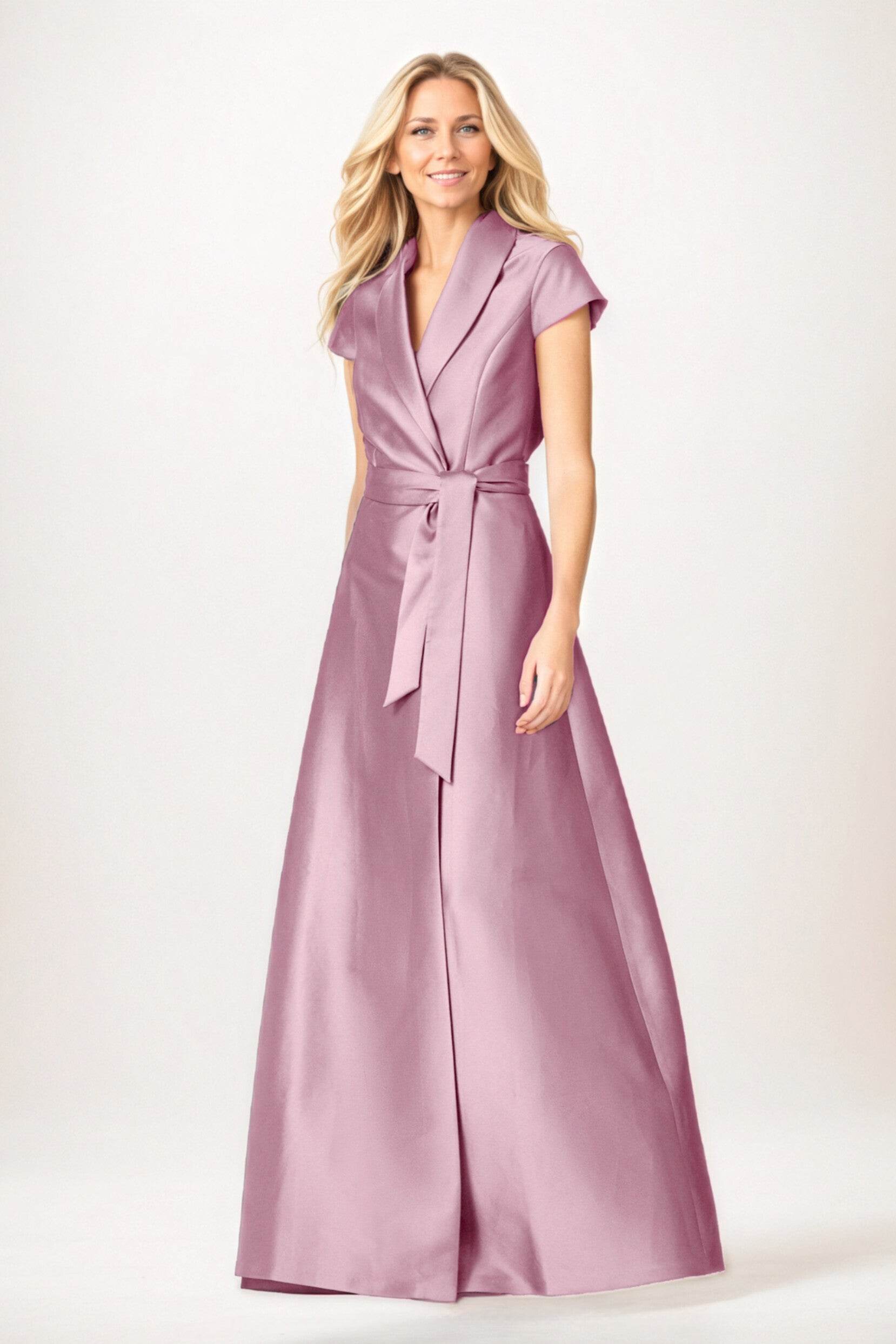 A-Line Maxi Satin Mother of the Bride Dresses CM0401
