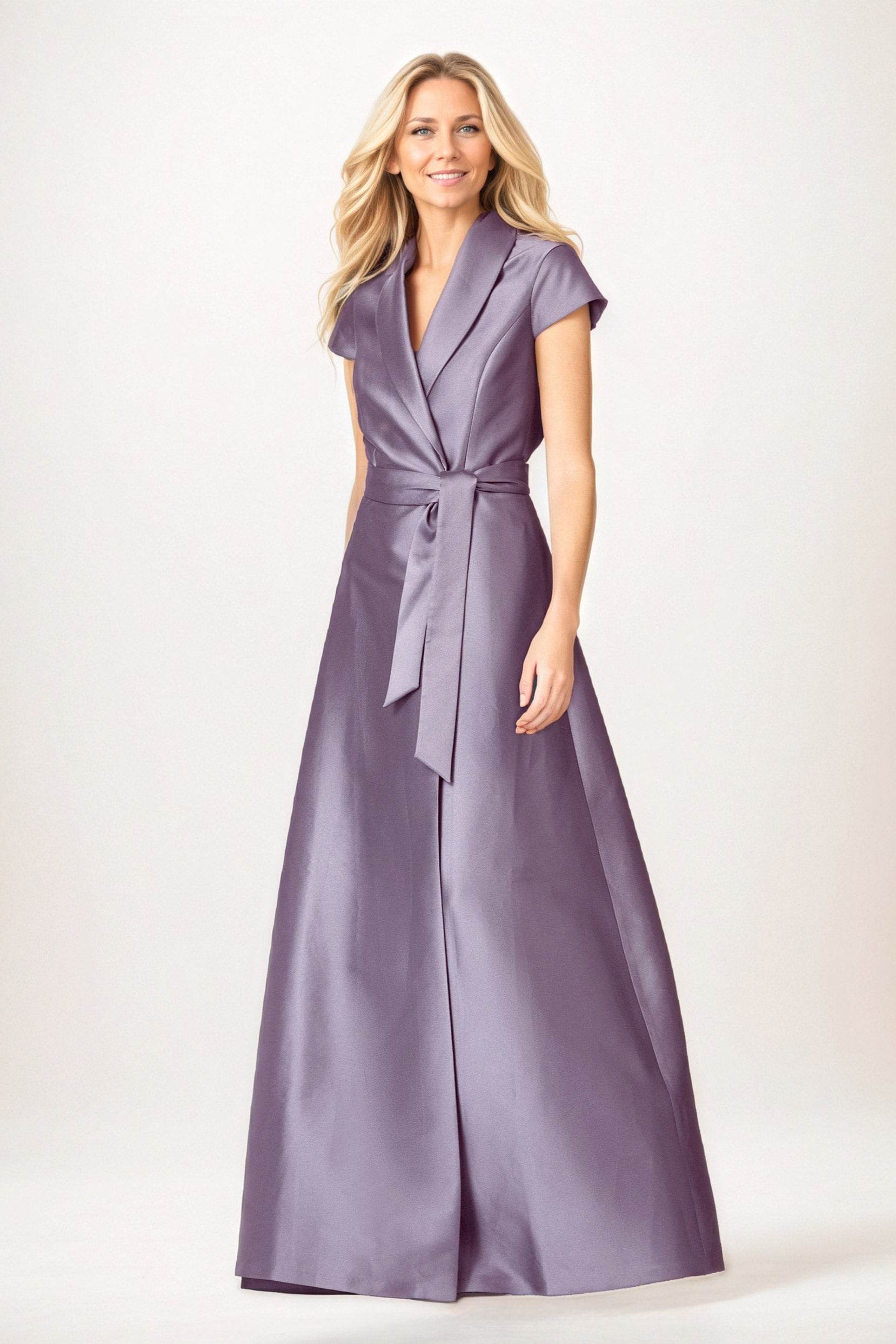 A-Line Maxi Satin Mother of the Bride Dresses CM0401