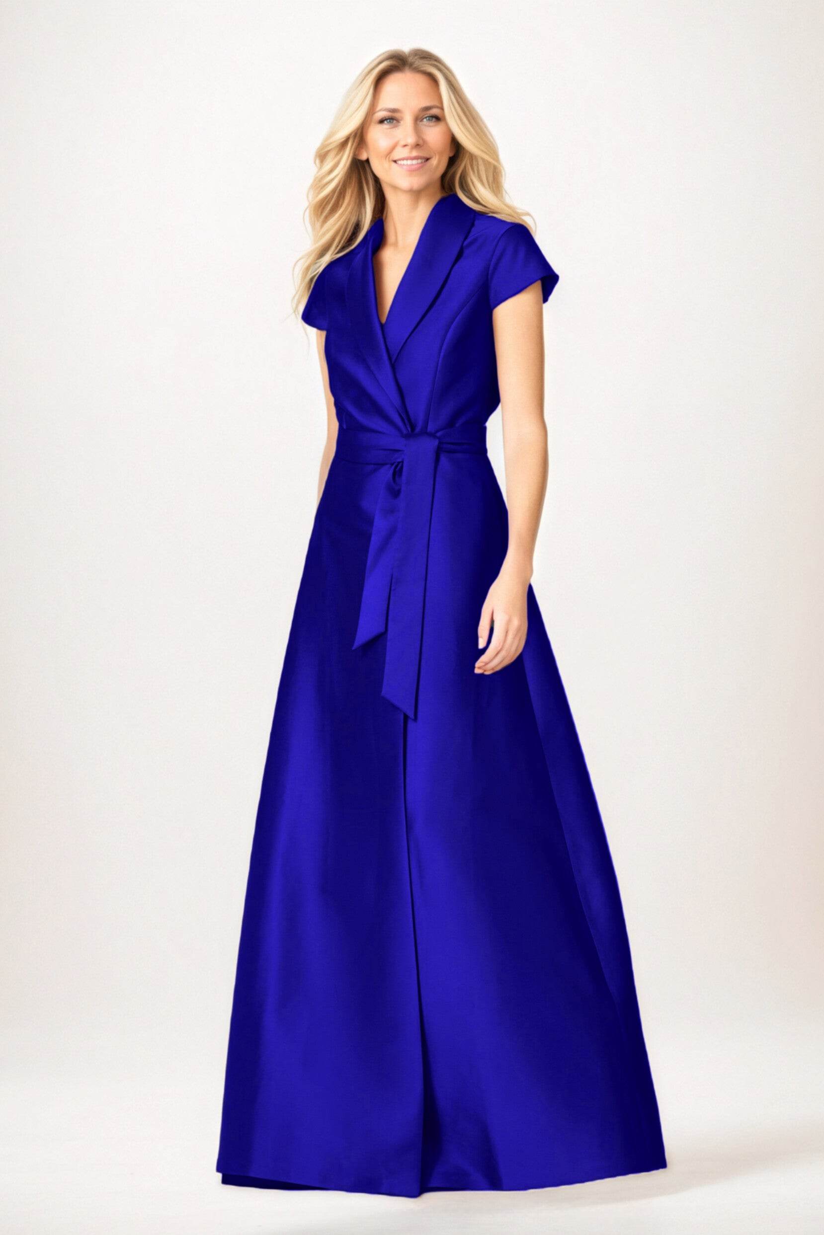 A-Line Maxi Satin Mother of the Bride Dresses CM0401