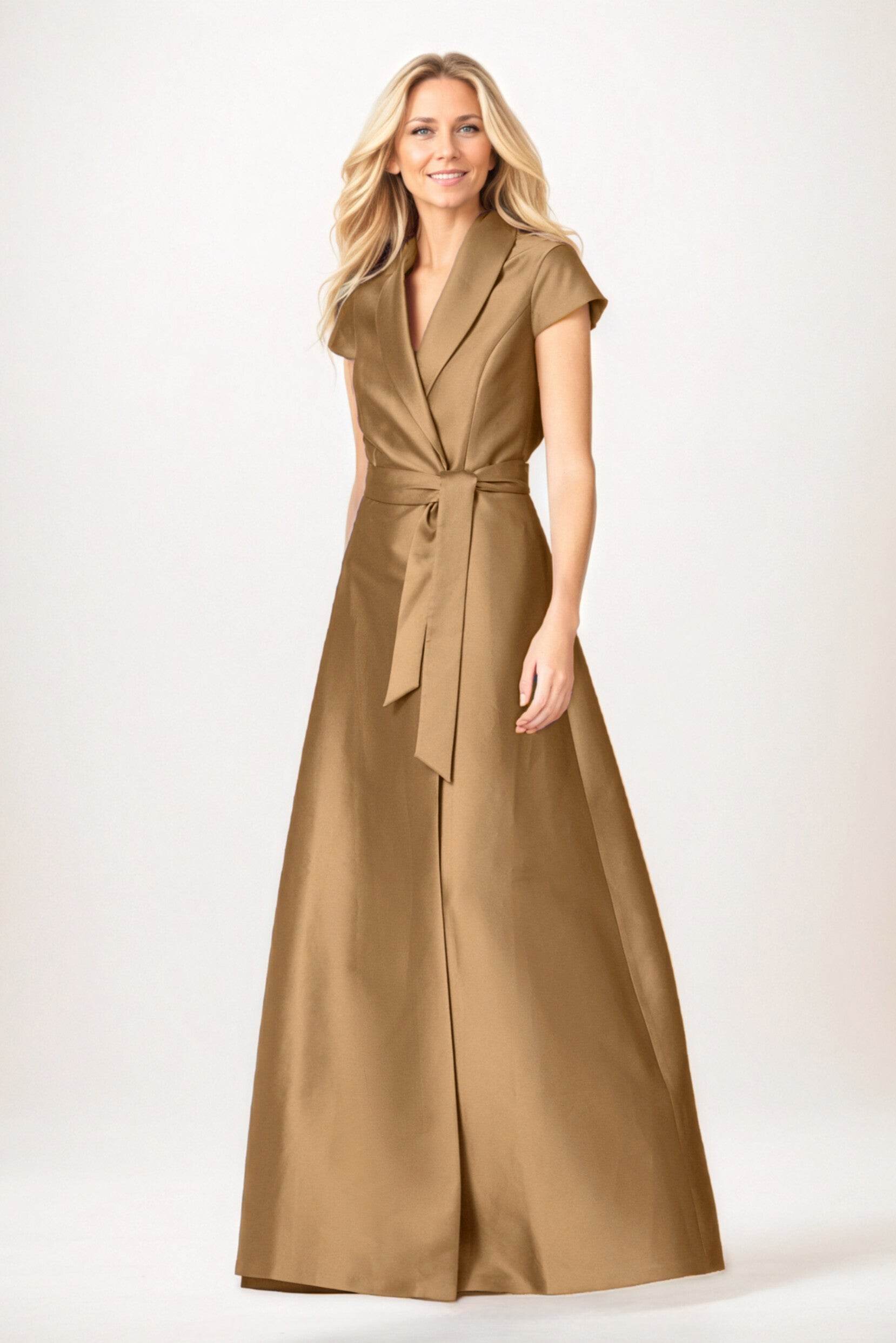 A-Line Maxi Satin Mother of the Bride Dresses CM0401
