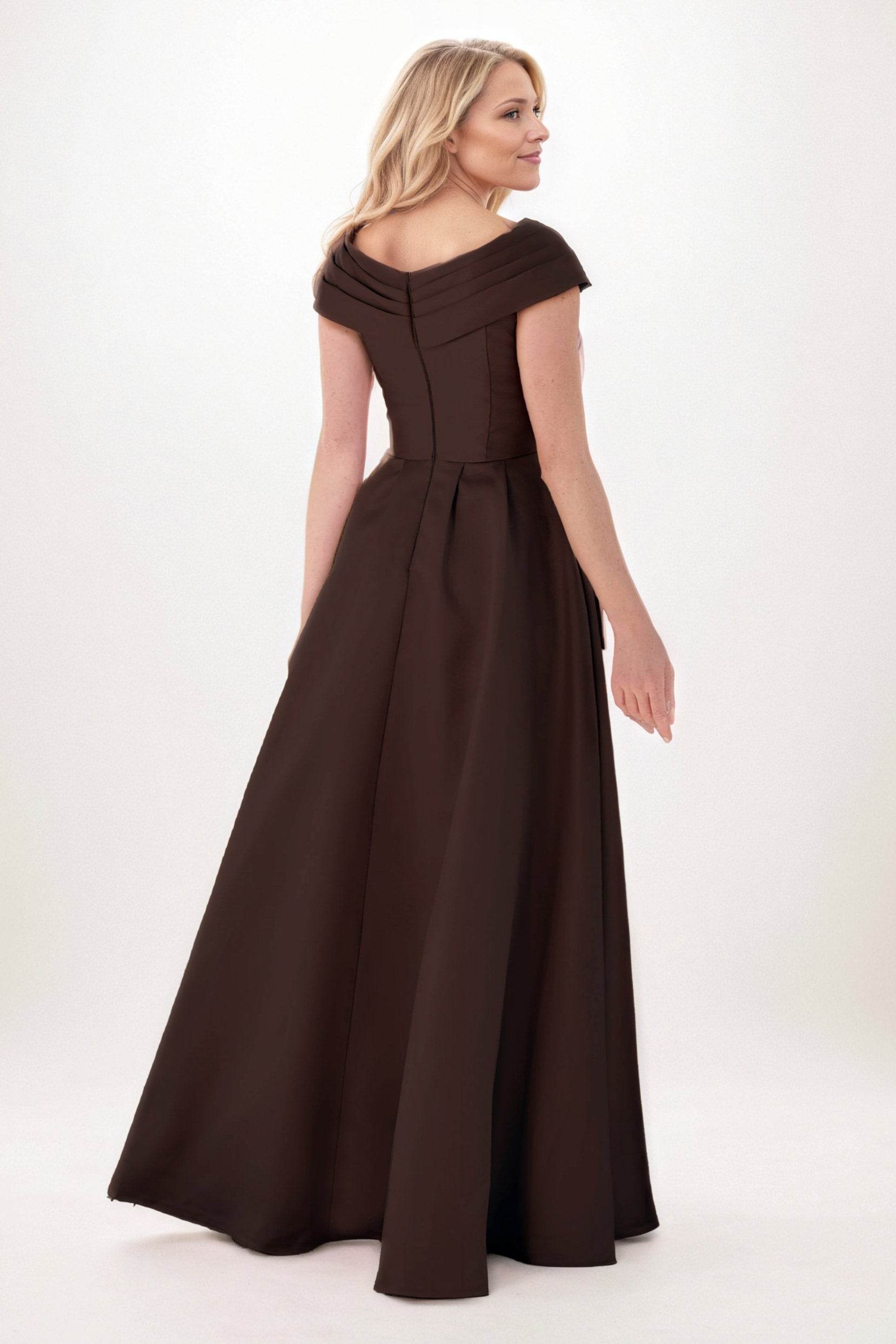 A-Line Maxi Satin Mother of the Bride Dresses CM0403