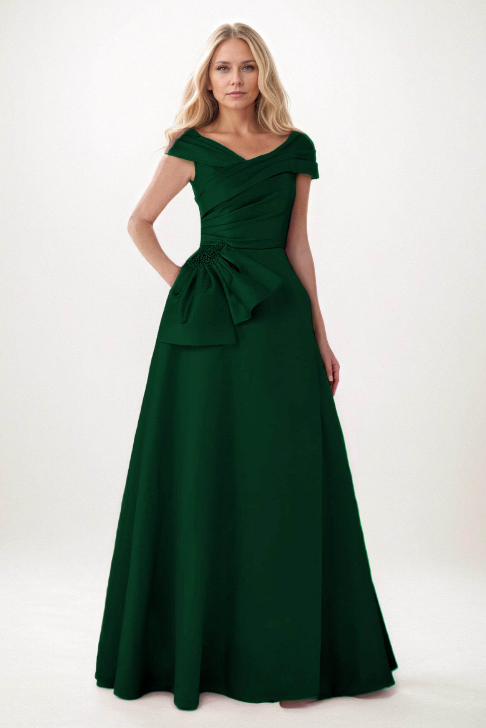 A-Line Maxi Satin Mother of the Bride Dresses CM0403