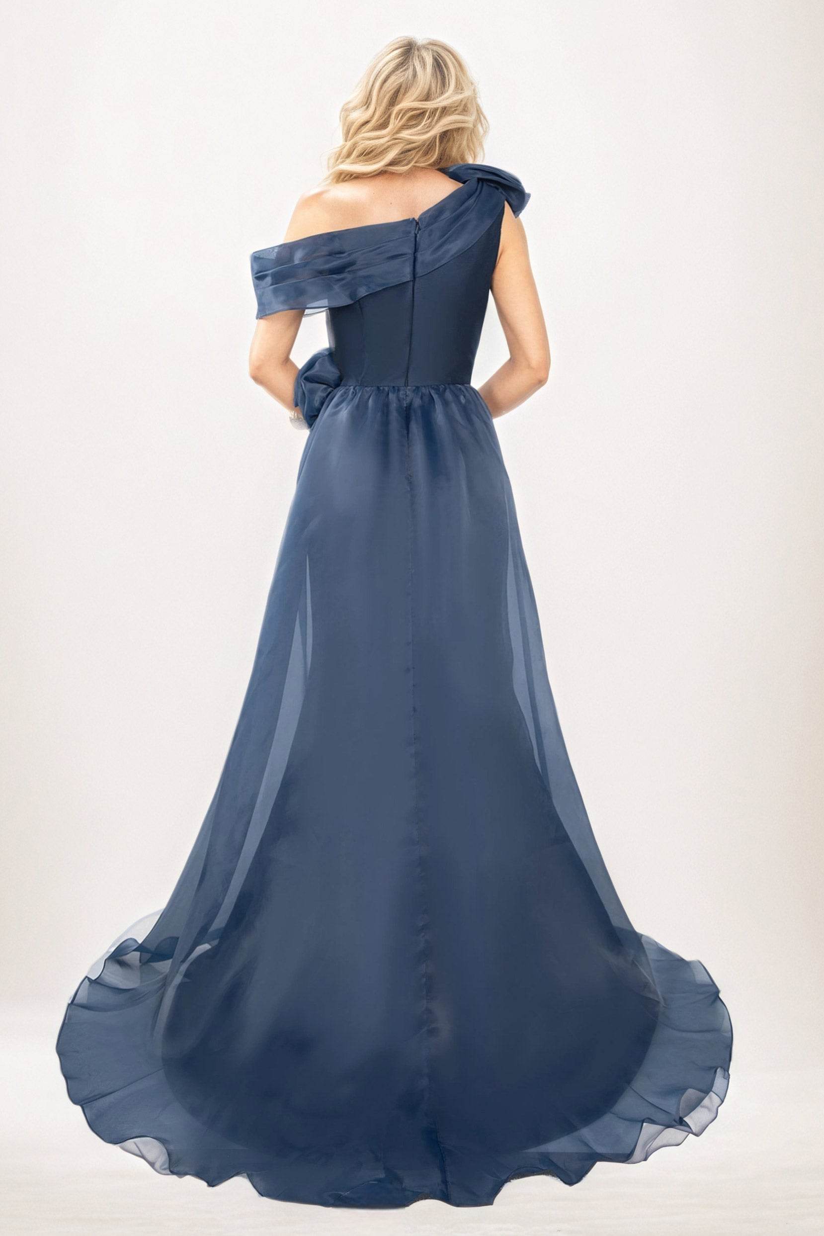Trumpet-Mermaid Maxi Organza Mother of the Bride Dresses CM0406