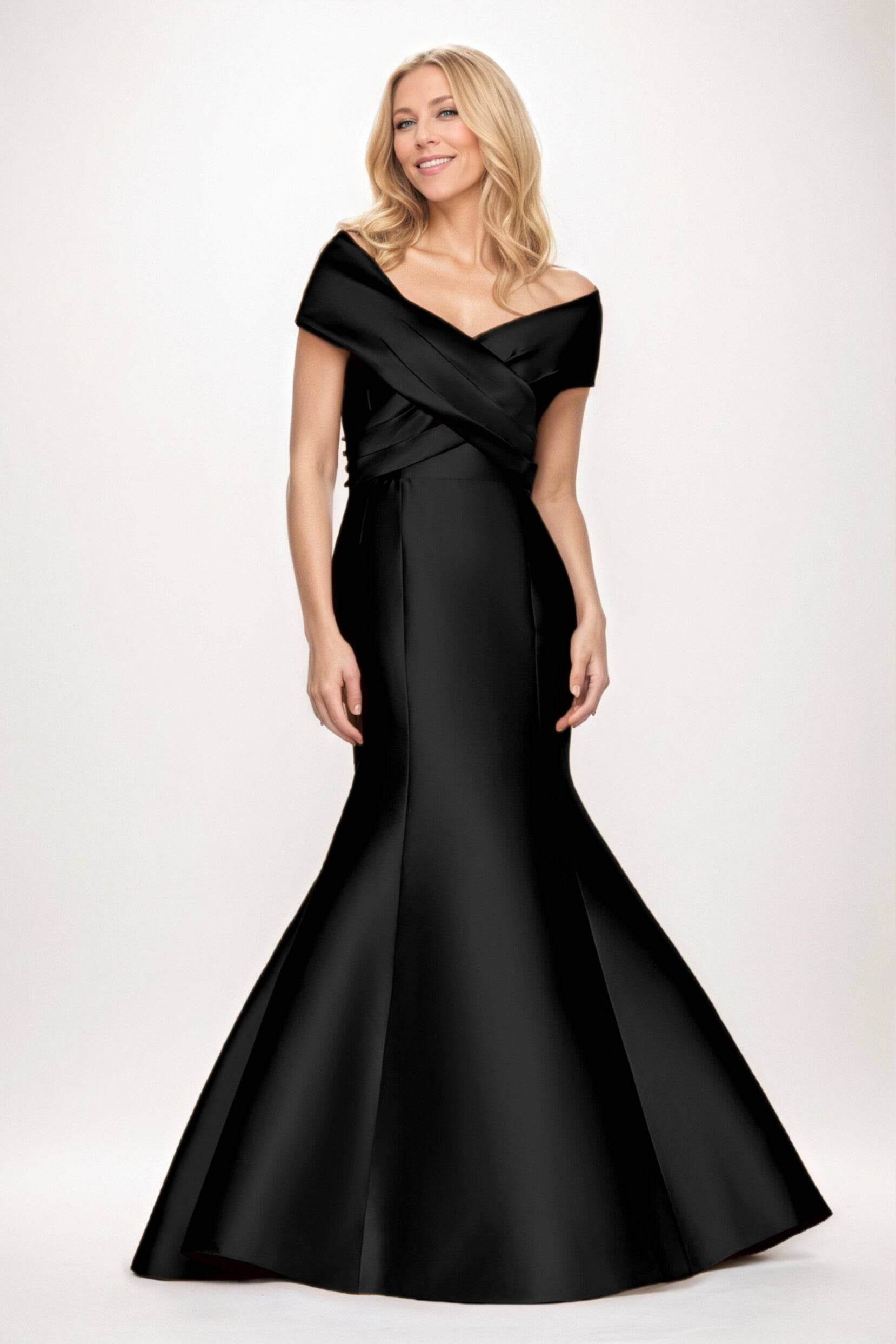 Trumpet-Mermaid Maxi Satin Mother of the Bride Dresses CM0407