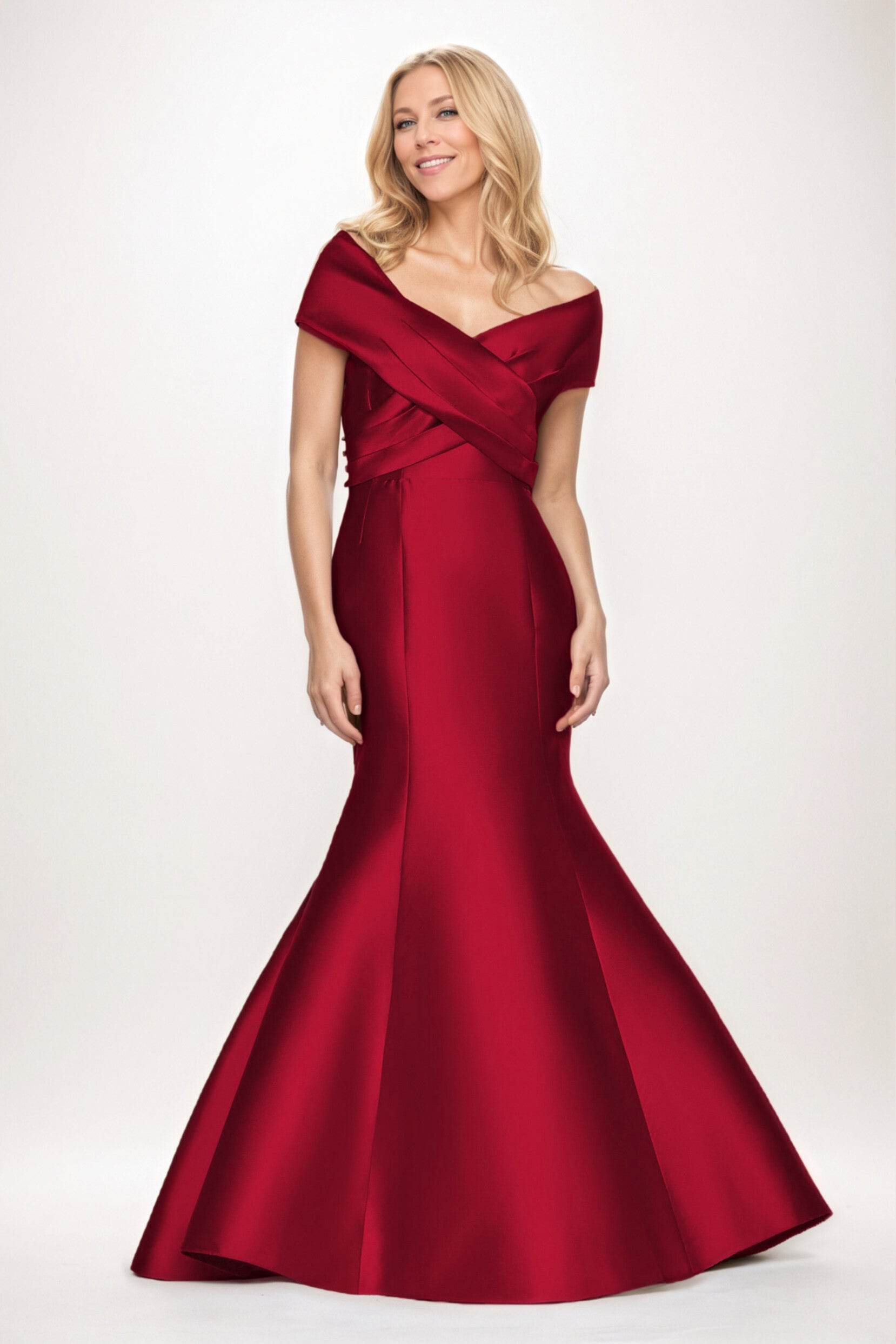 Trumpet-Mermaid Maxi Satin Mother of the Bride Dresses CM0407
