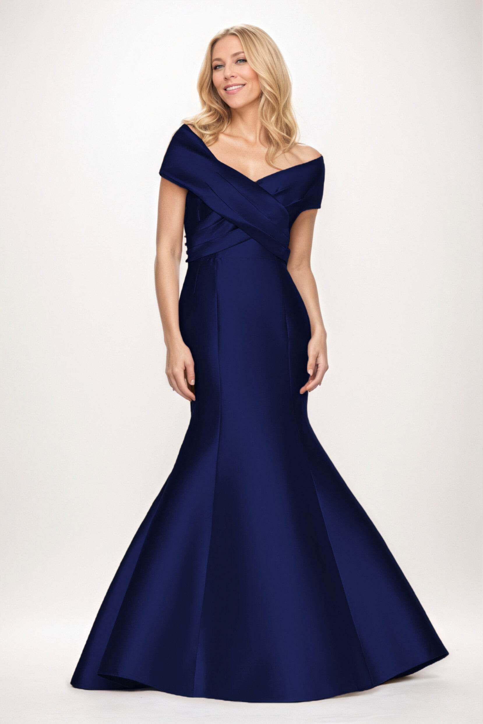 Trumpet-Mermaid Maxi Satin Mother of the Bride Dresses CM0407