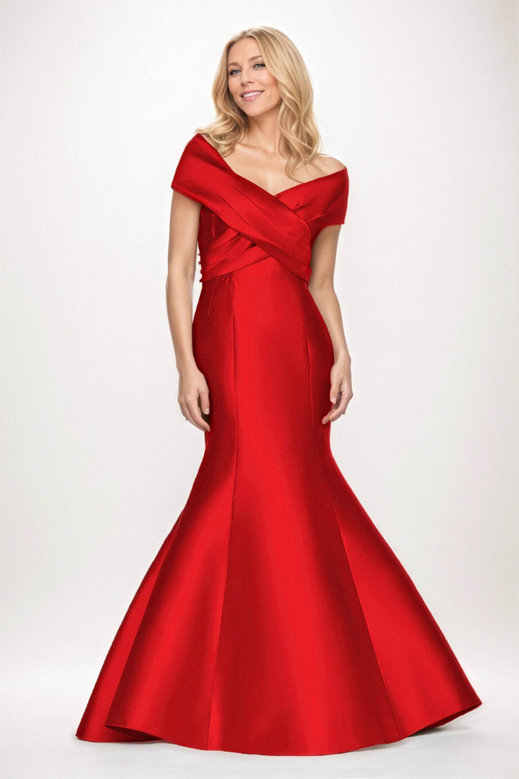 Trumpet-Mermaid Maxi Satin Mother of the Bride Dresses CM0407