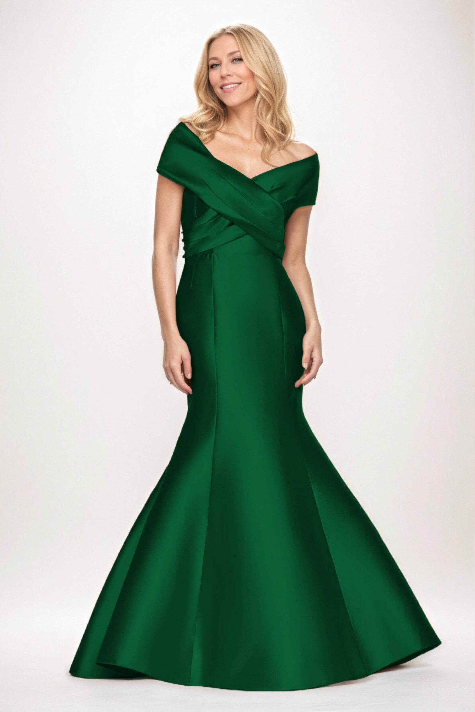 Trumpet-Mermaid Maxi Satin Mother of the Bride Dresses CM0407