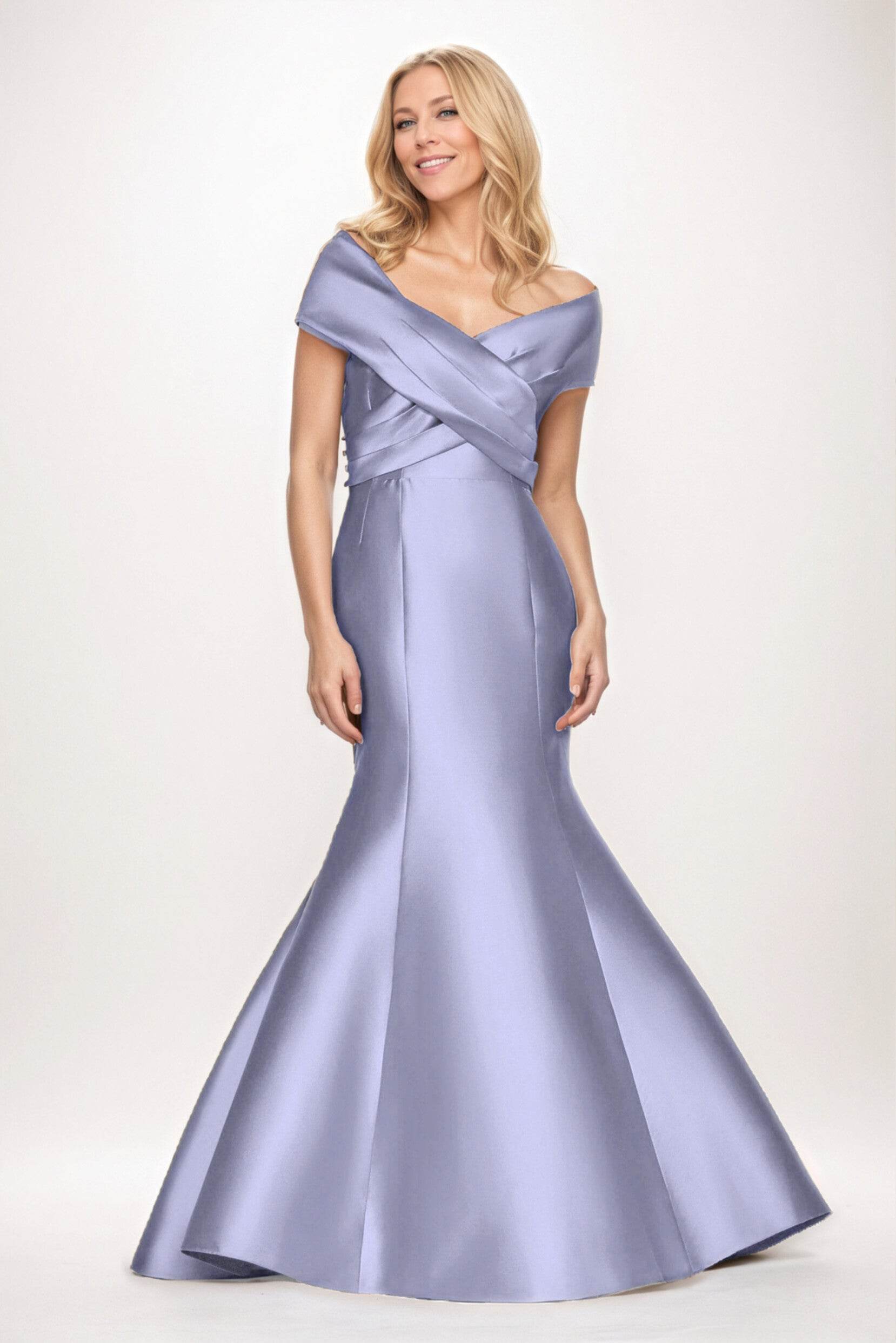 Trumpet-Mermaid Maxi Satin Mother of the Bride Dresses CM0407
