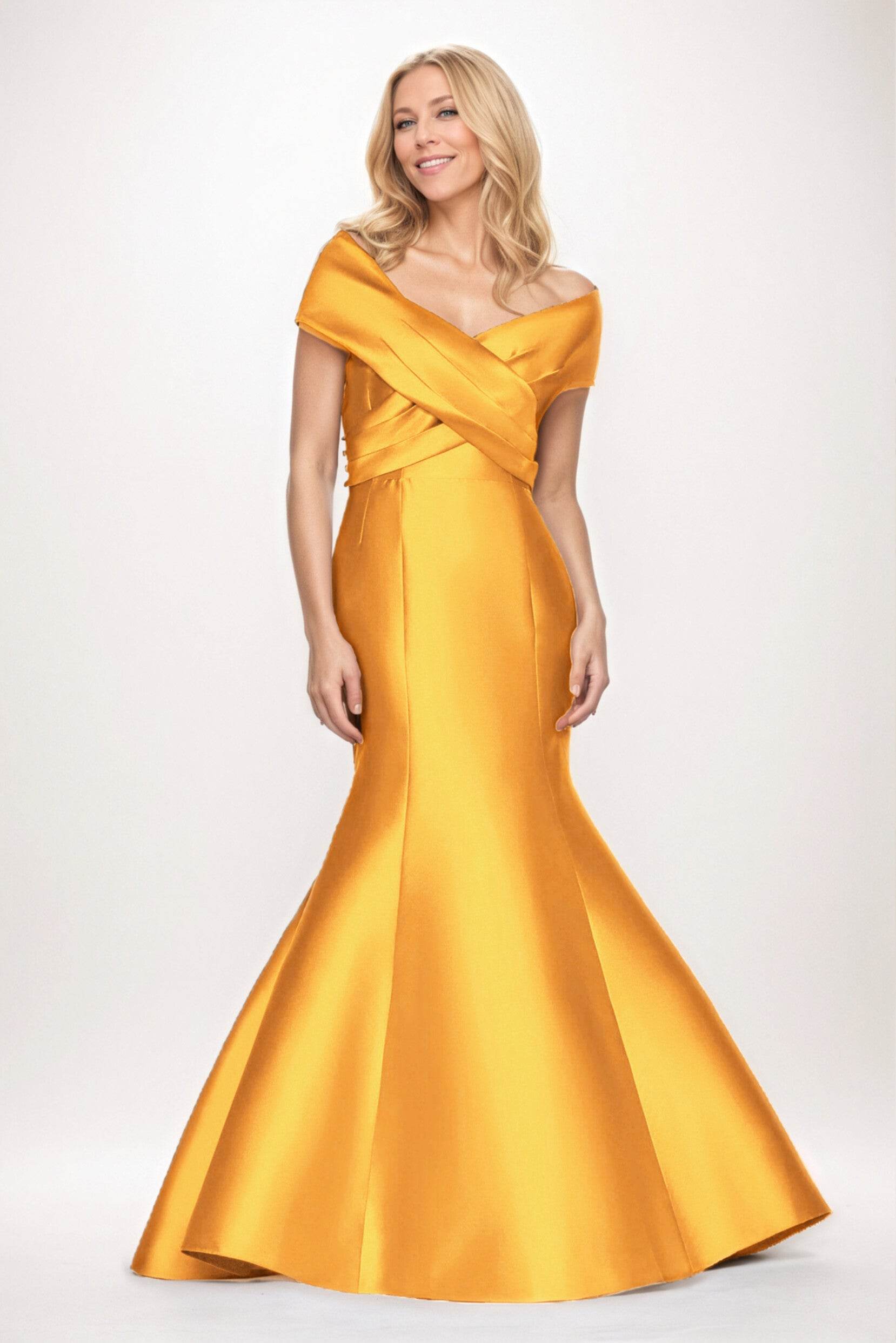 Trumpet-Mermaid Maxi Satin Mother of the Bride Dresses CM0407