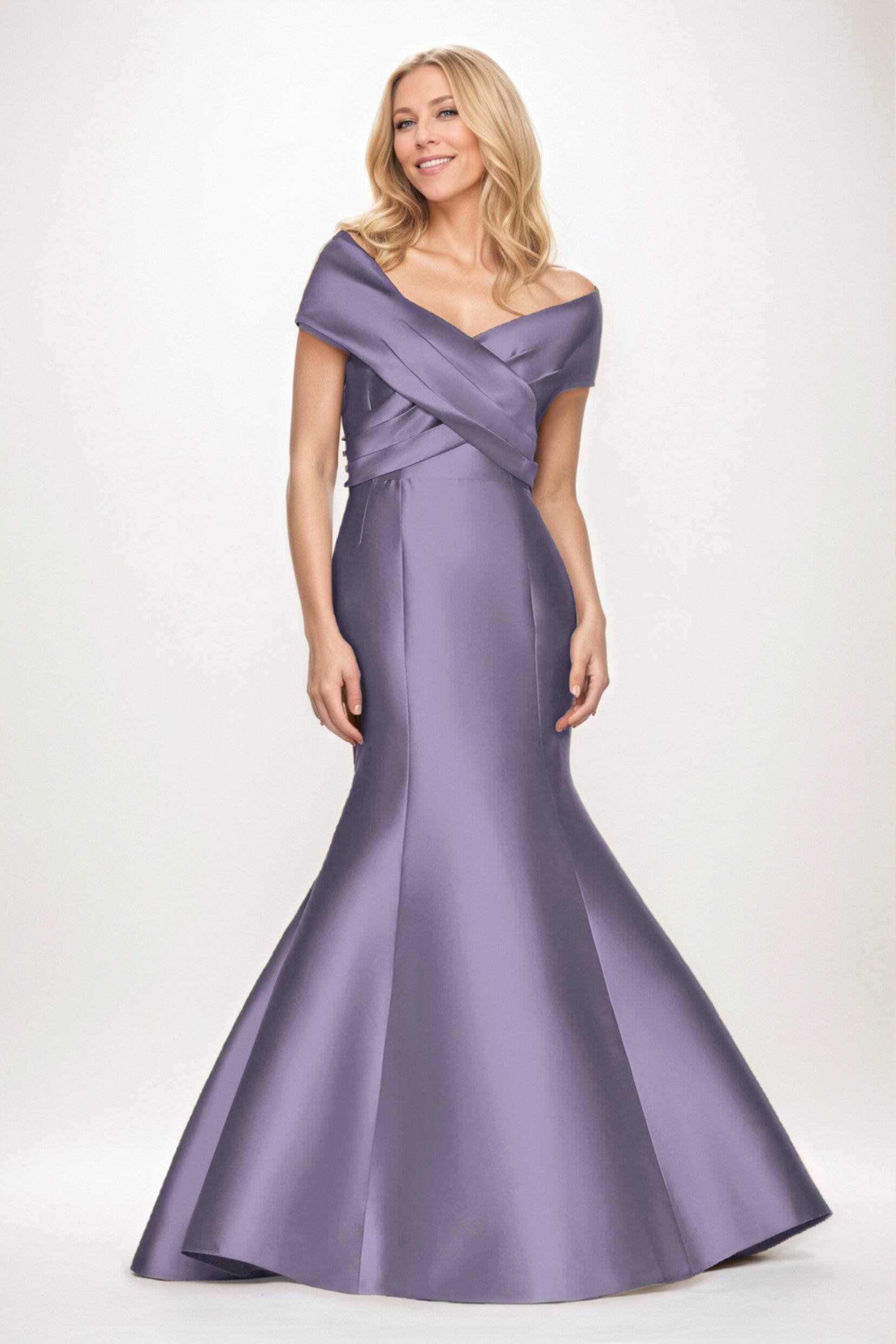 Trumpet-Mermaid Maxi Satin Mother of the Bride Dresses CM0407