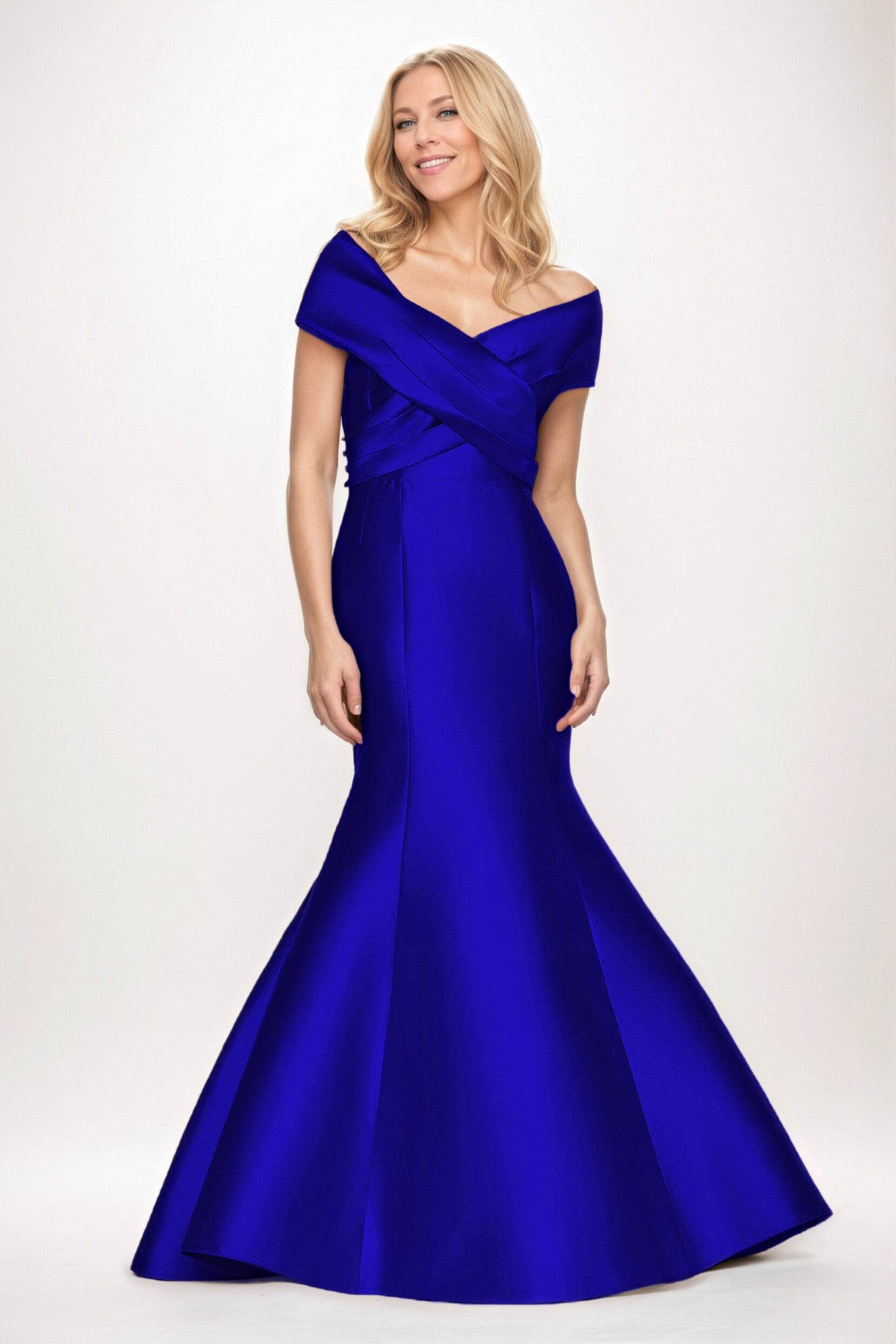 Trumpet-Mermaid Maxi Satin Mother of the Bride Dresses CM0407