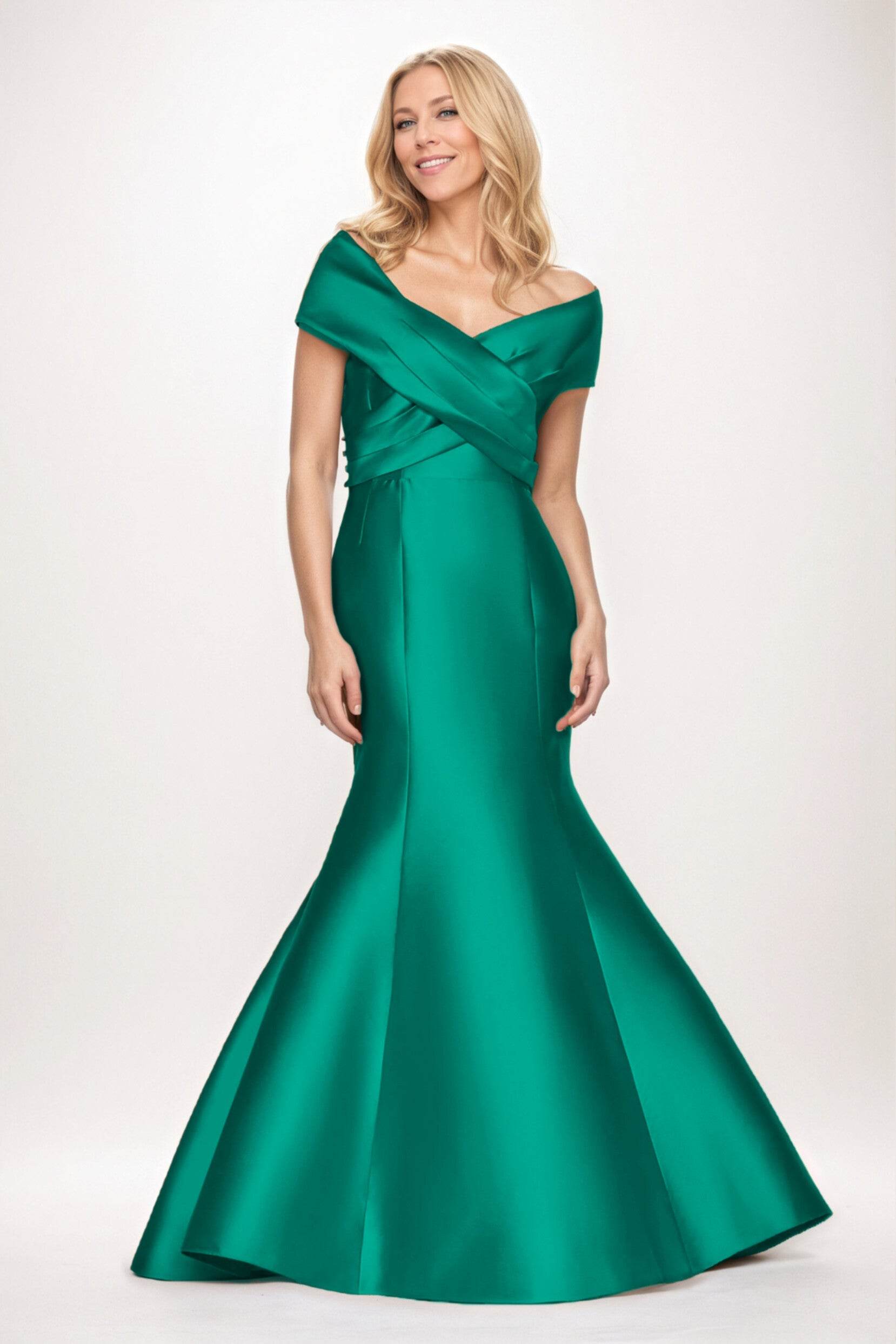 Trumpet-Mermaid Maxi Satin Mother of the Bride Dresses CM0407