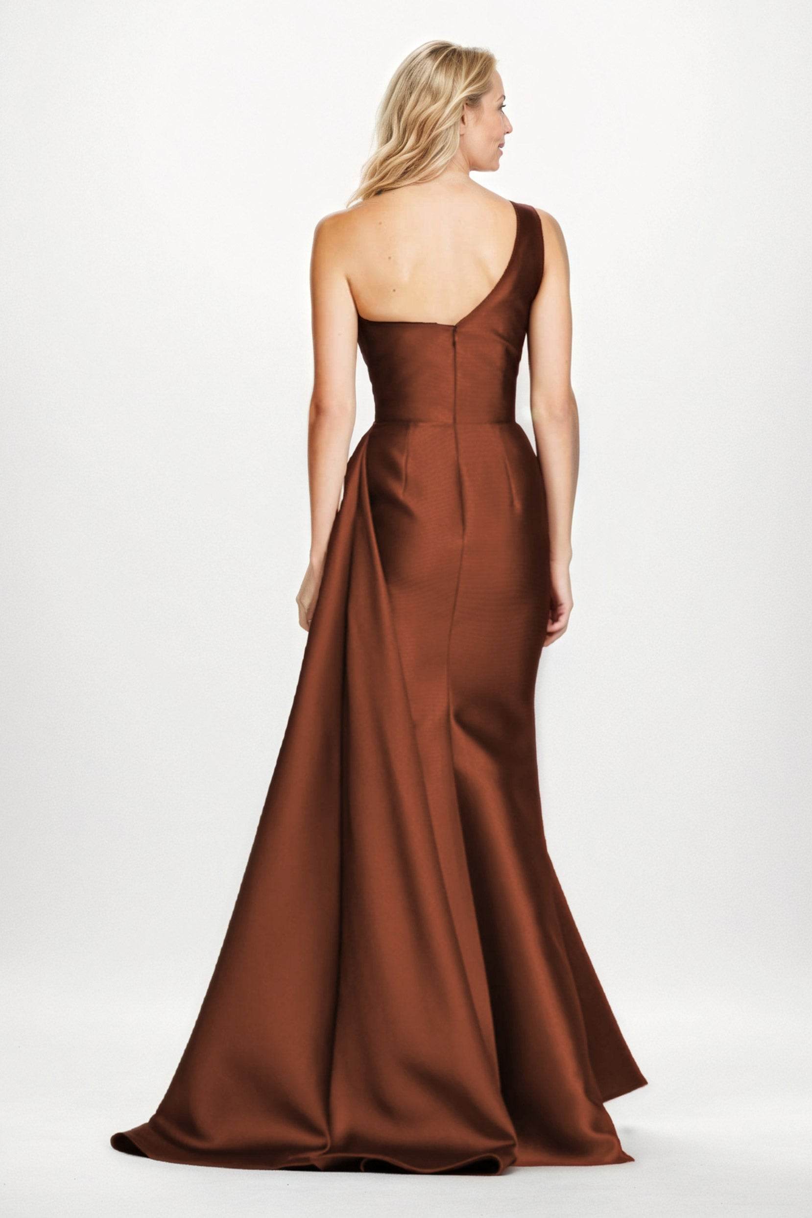 Sheath-Column Maxi Satin Mother of the Bride Dresses CM0410