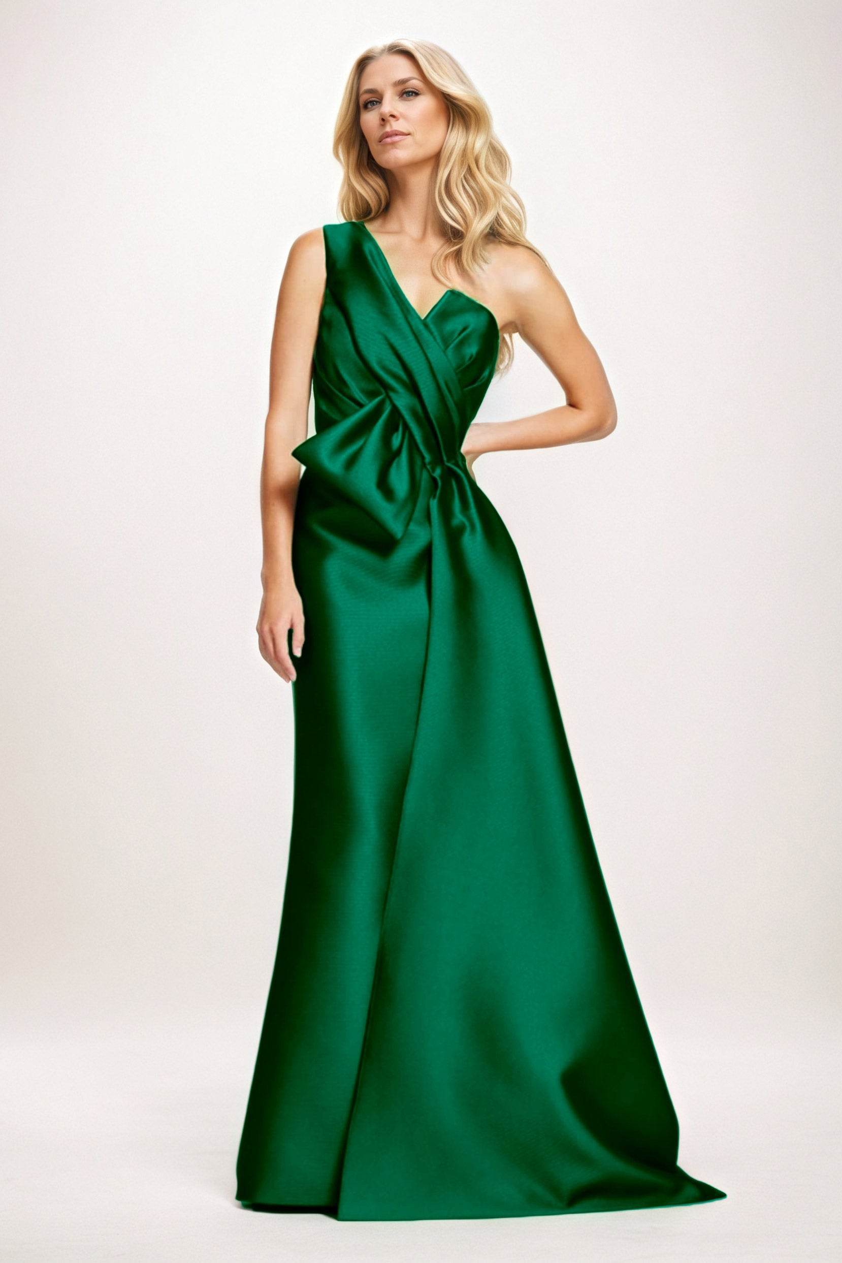 Sheath-Column Maxi Satin Mother of the Bride Dresses CM0410