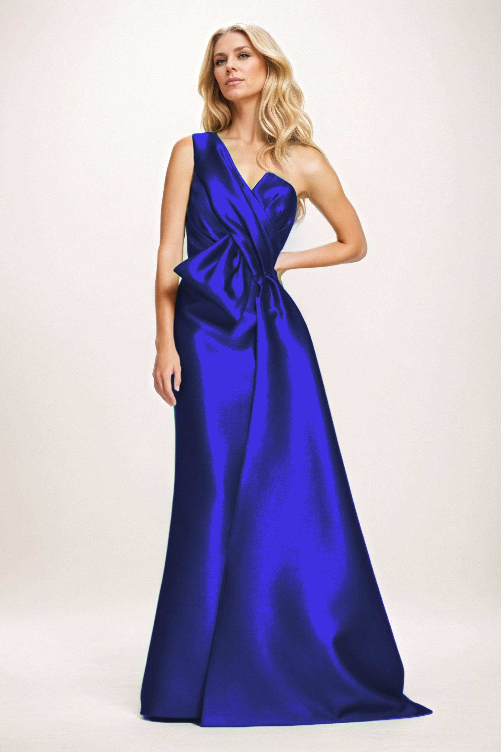 Sheath-Column Maxi Satin Mother of the Bride Dresses CM0410