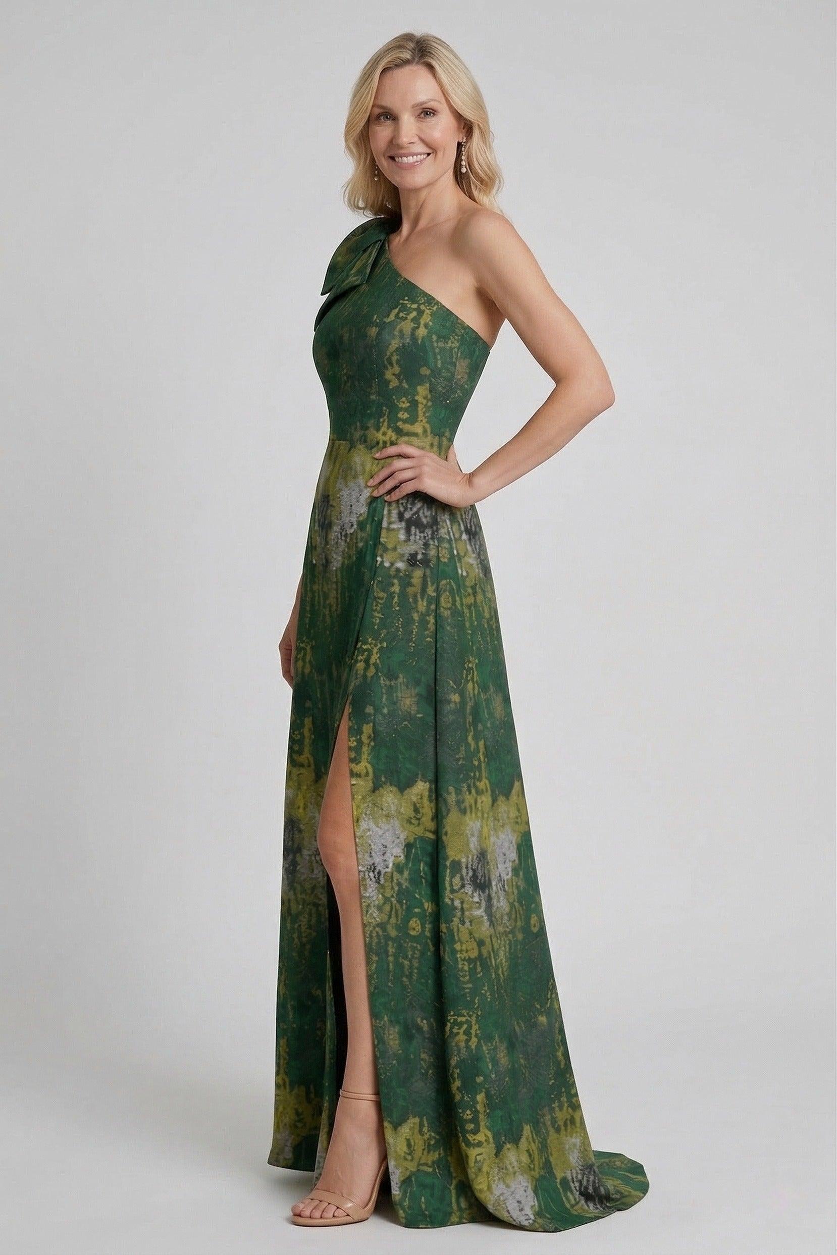 A-Line Floor Length Jacquard Mother of the Bride Dress CM0426