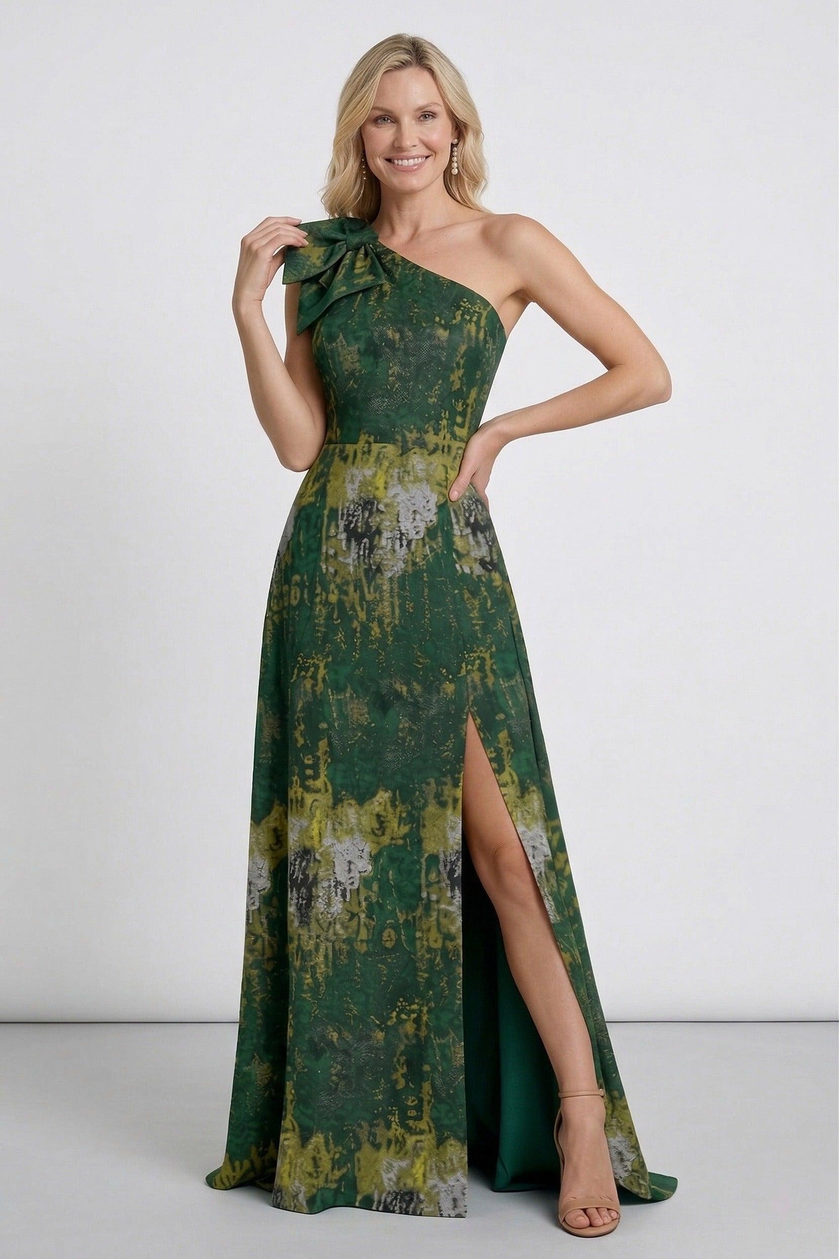 A-Line Floor Length Jacquard Mother of the Bride Dress CM0426