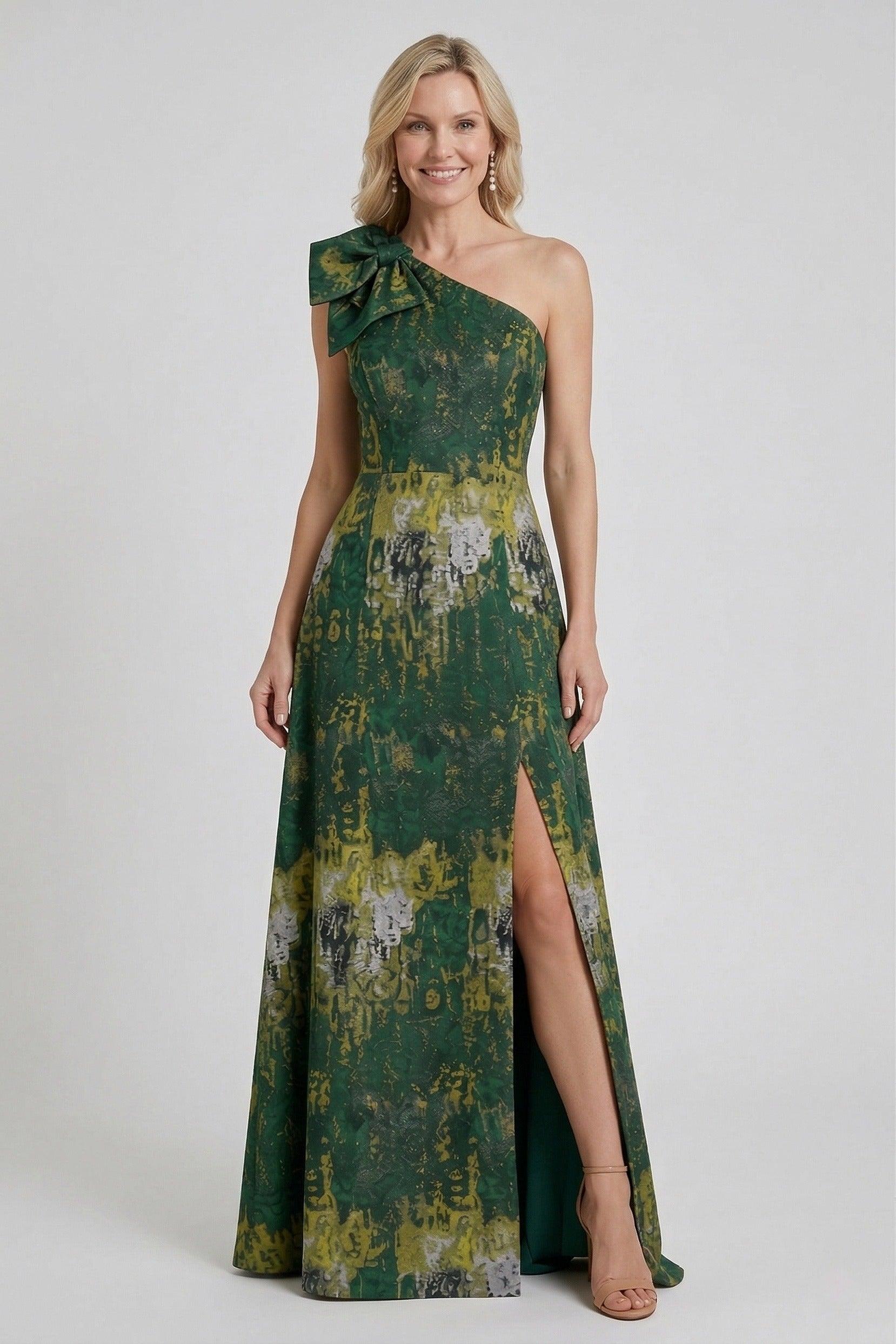 A-Line Floor Length Jacquard Mother of the Bride Dress CM0426