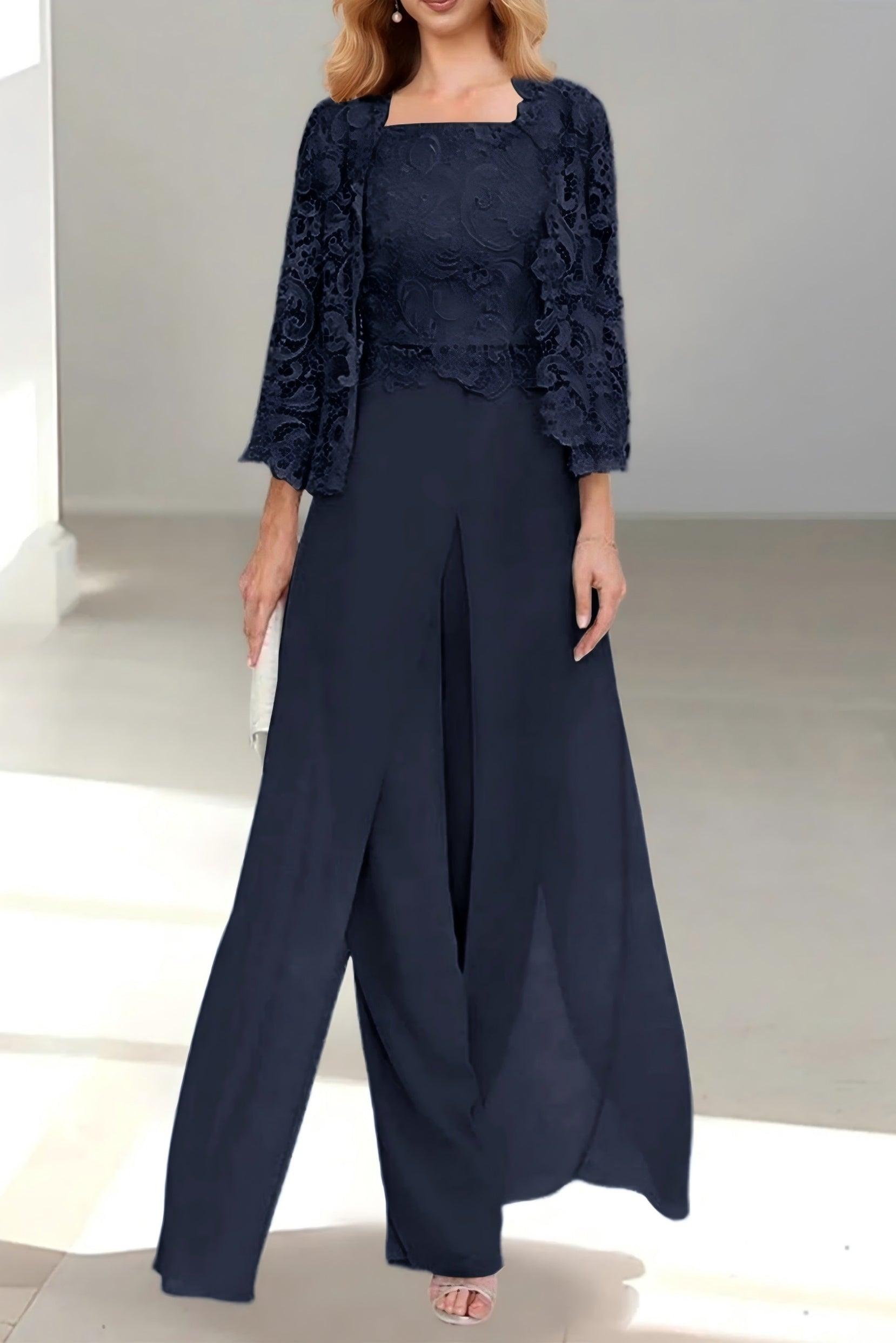 Jumpsuit Floor Length Chiffon Mother of the Bride Dress CM0431