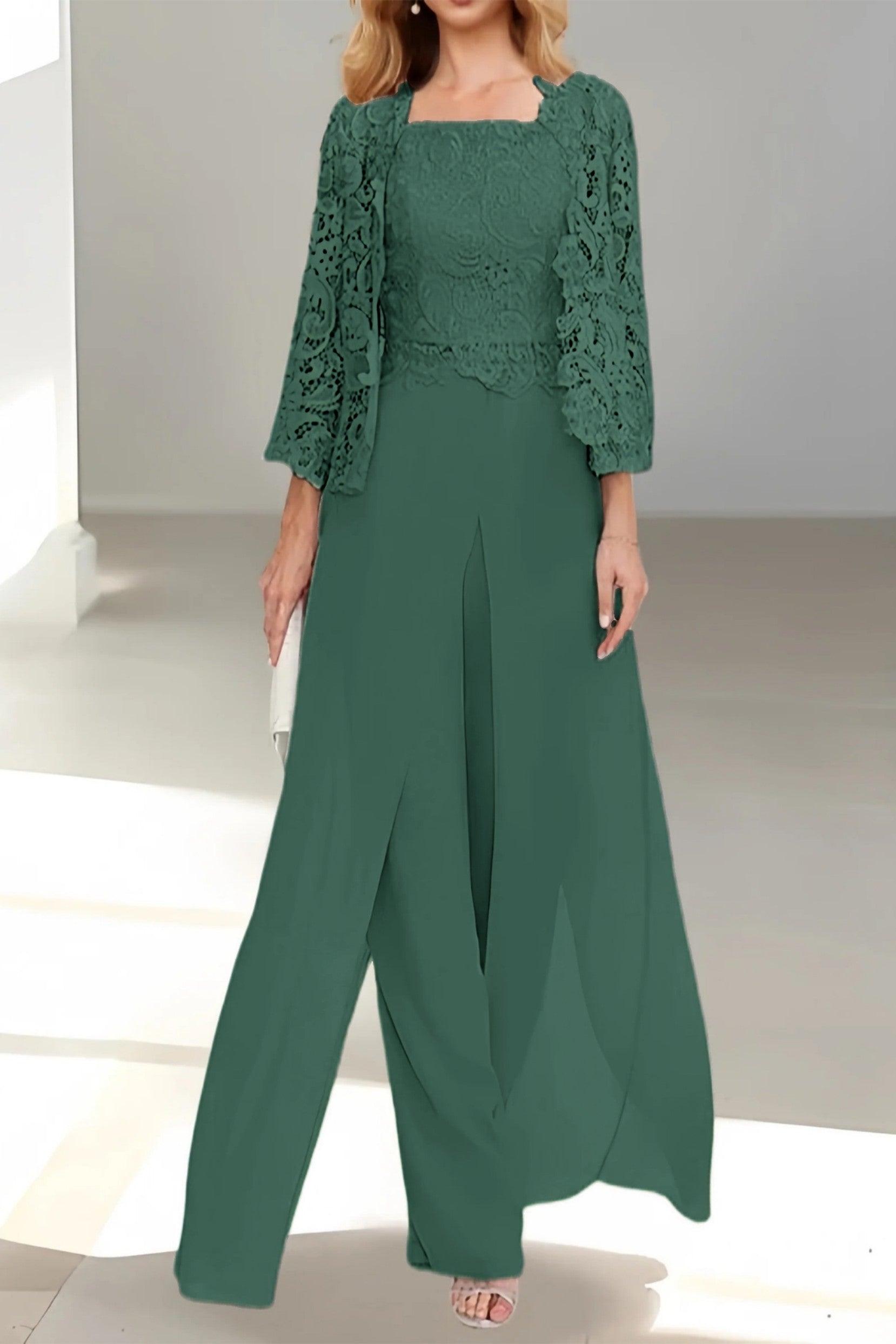 Jumpsuit Floor Length Chiffon Mother of the Bride Dress CM0431