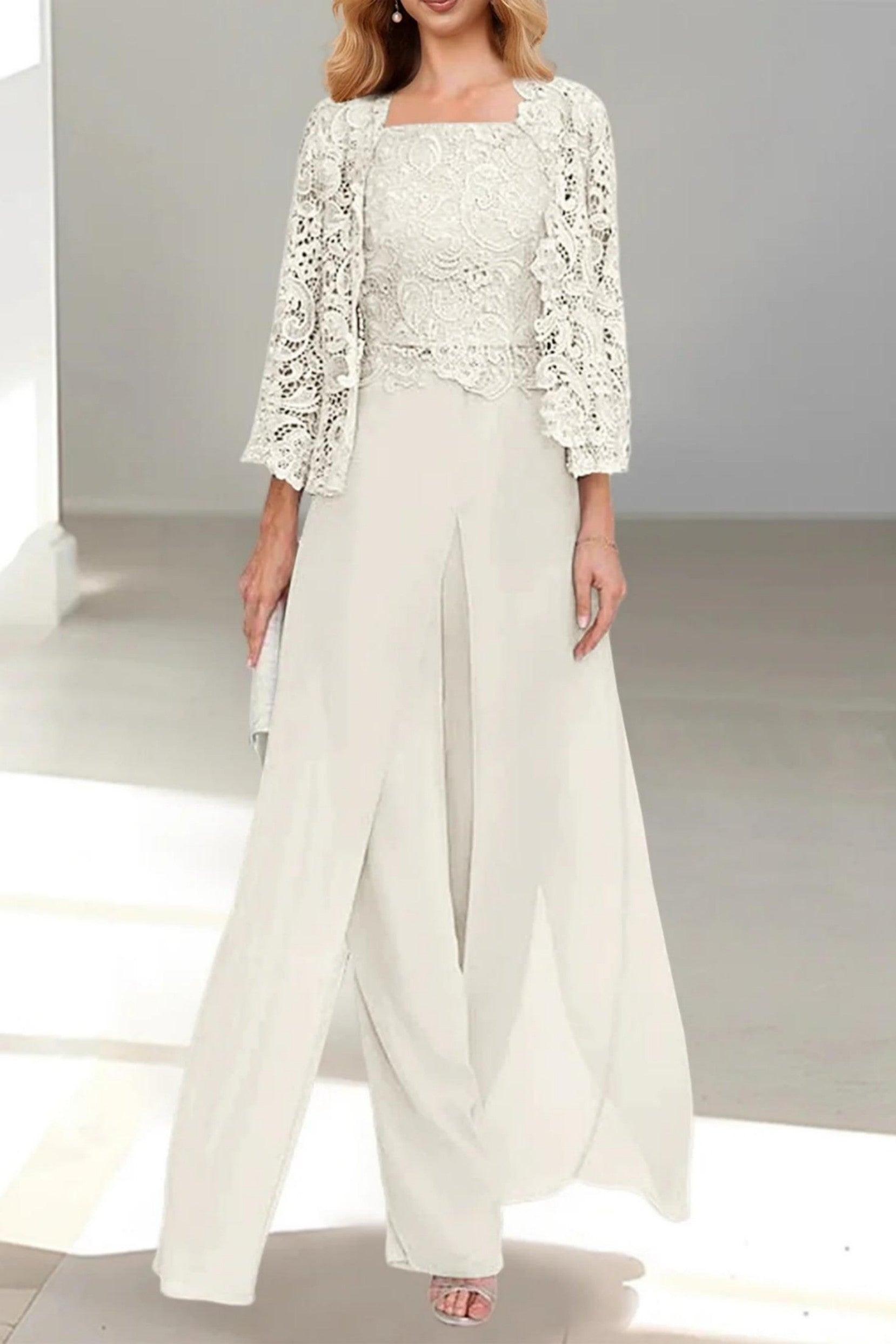 Jumpsuit Floor Length Chiffon Mother of the Bride Dress CM0431