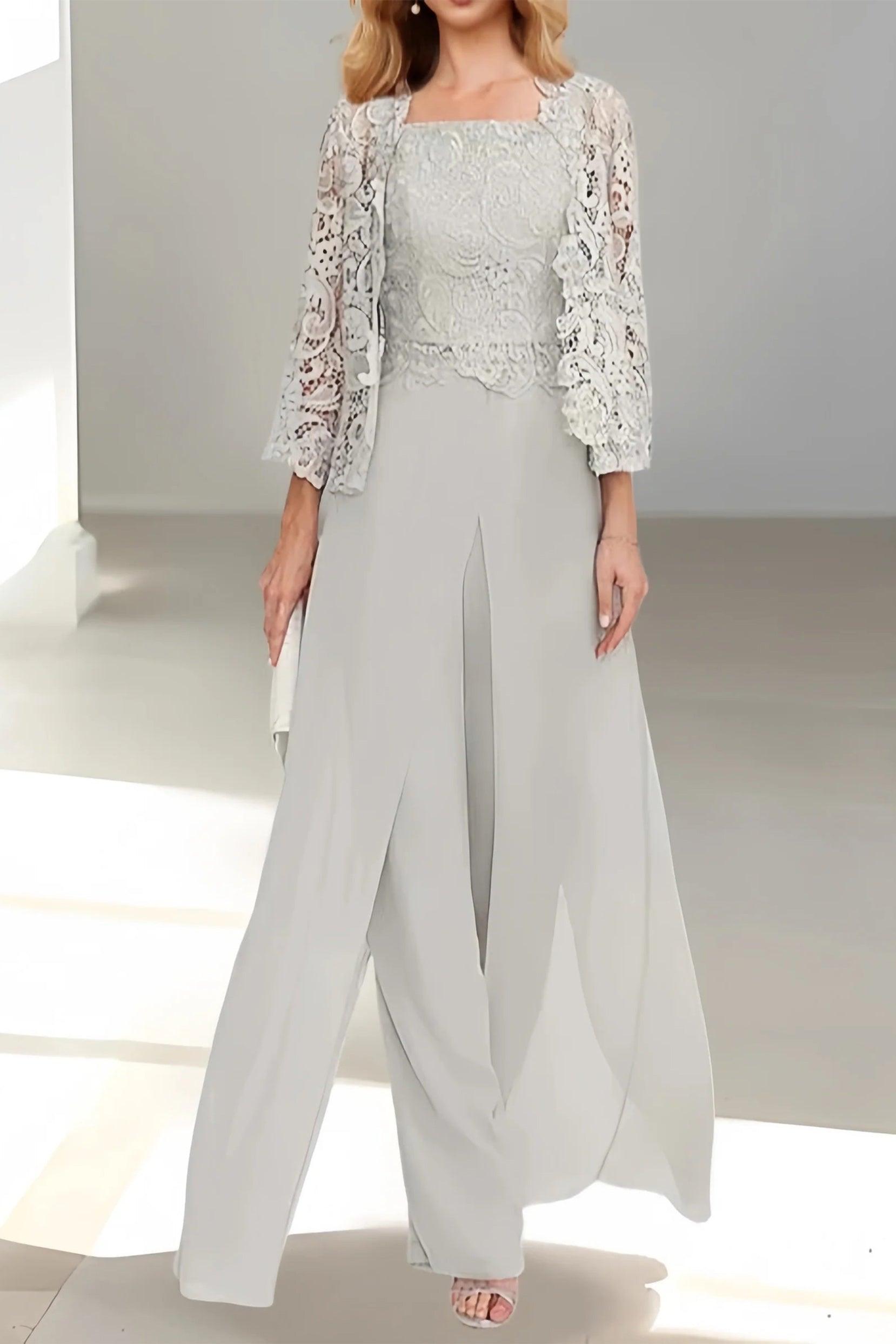 Jumpsuit Floor Length Chiffon Mother of the Bride Dress CM0431