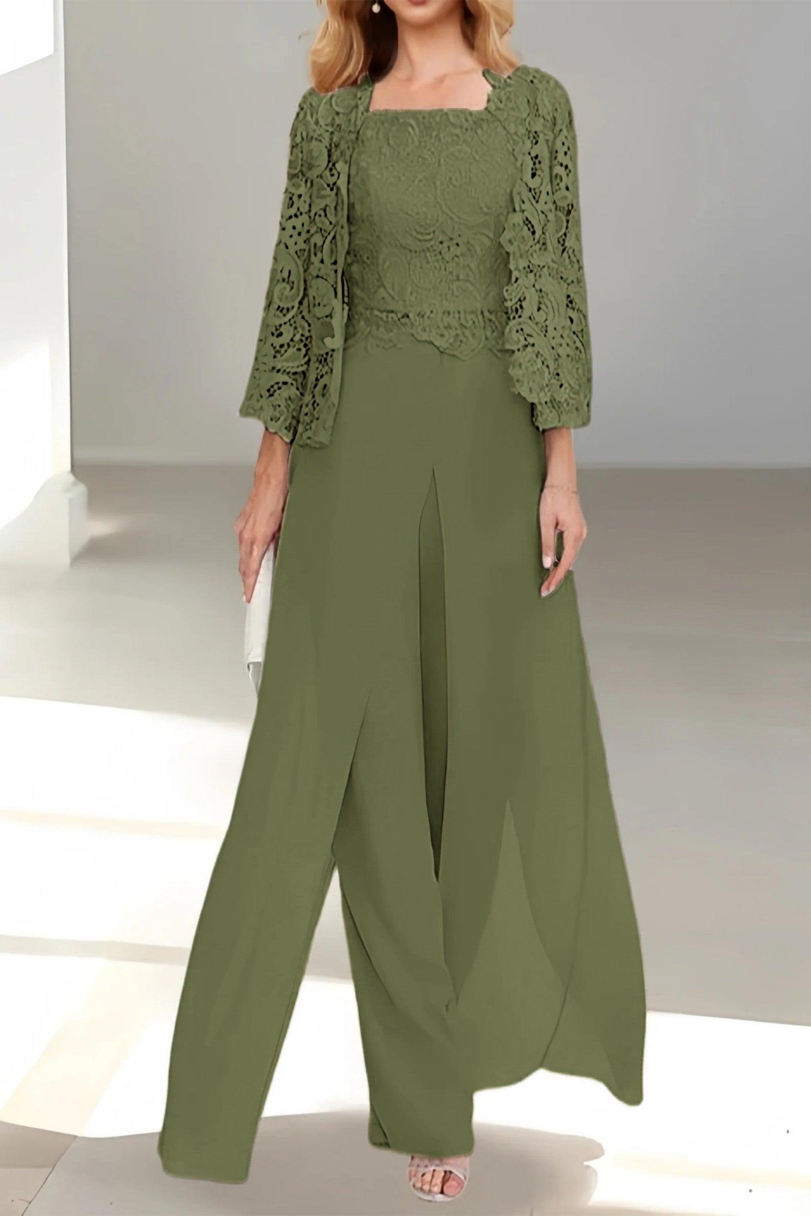 Jumpsuit Floor Length Chiffon Mother of the Bride Dress CM0431