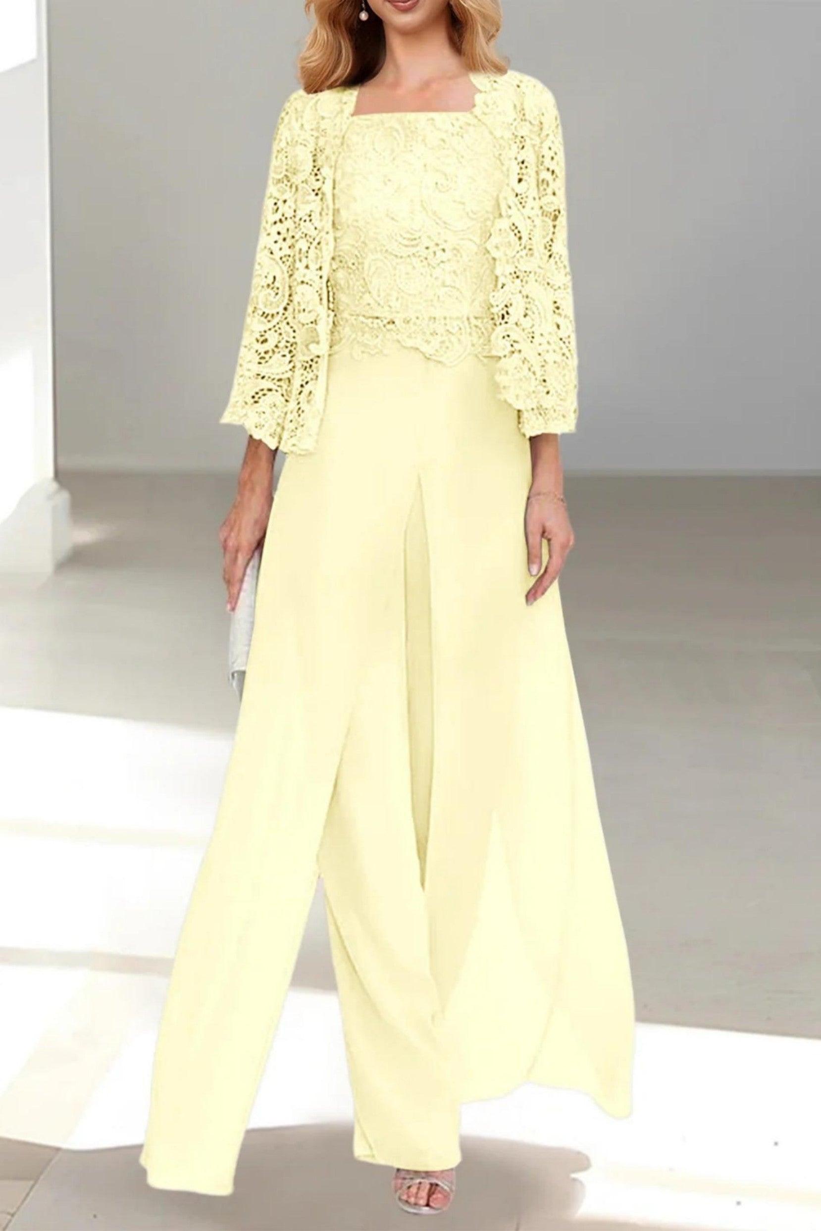 Jumpsuit Floor Length Chiffon Mother of the Bride Dress CM0431