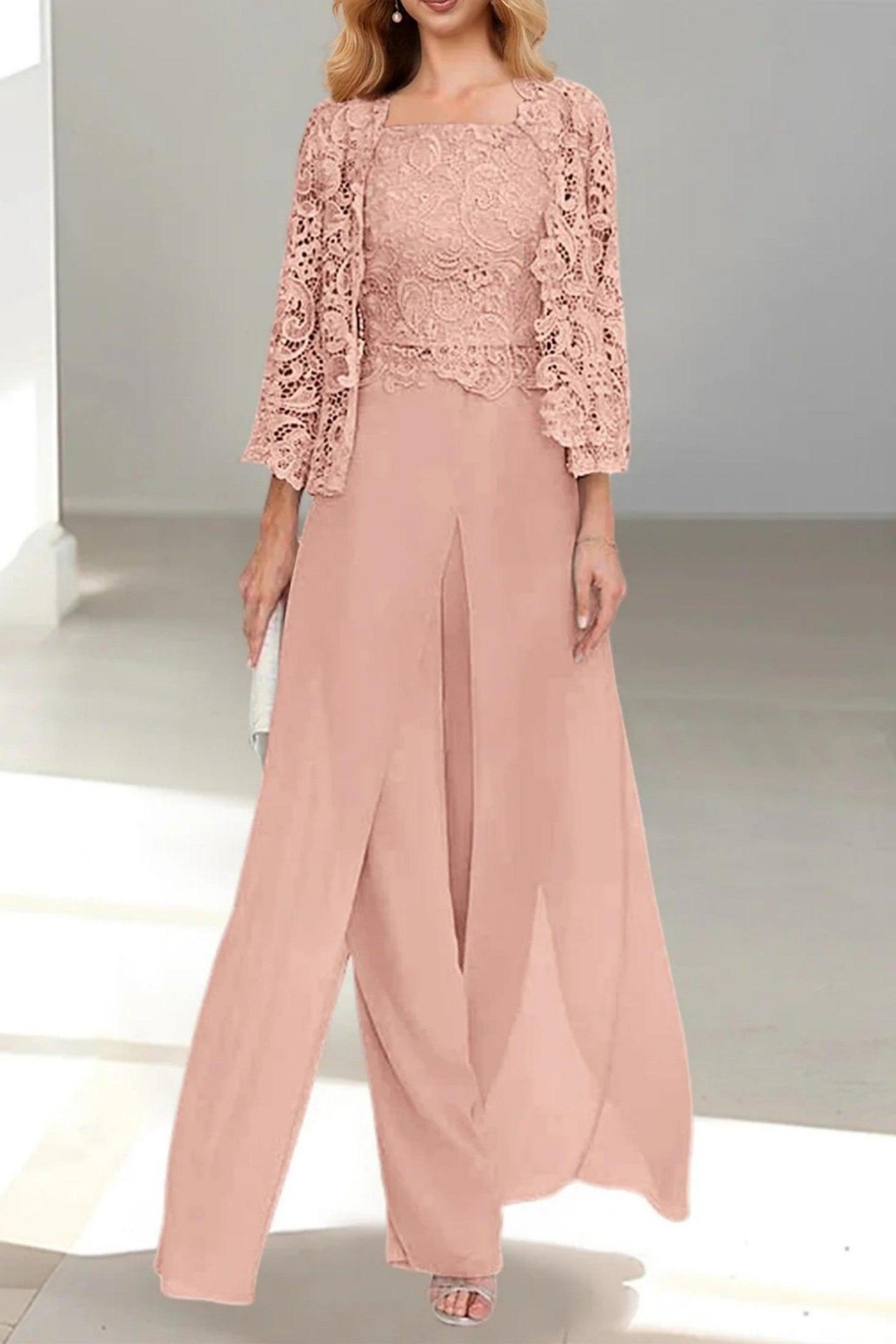 Jumpsuit Floor Length Chiffon Mother of the Bride Dress CM0431