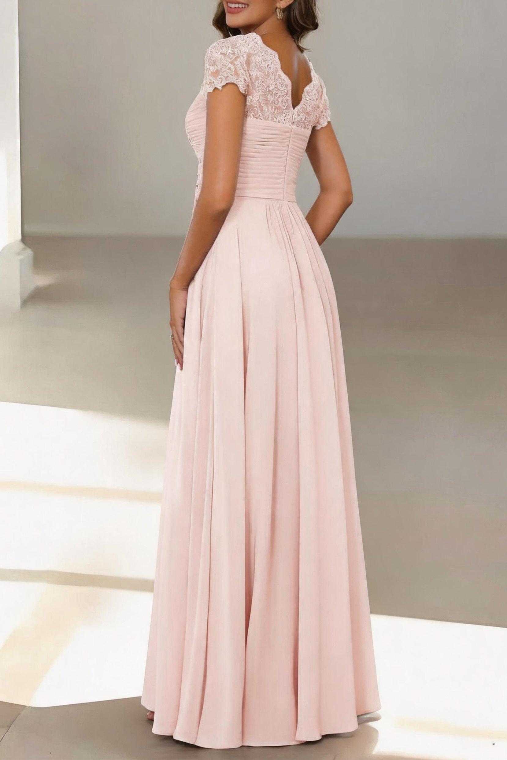 A-Line Floor Length Chiffon Mother of the Bride Dress CM0434