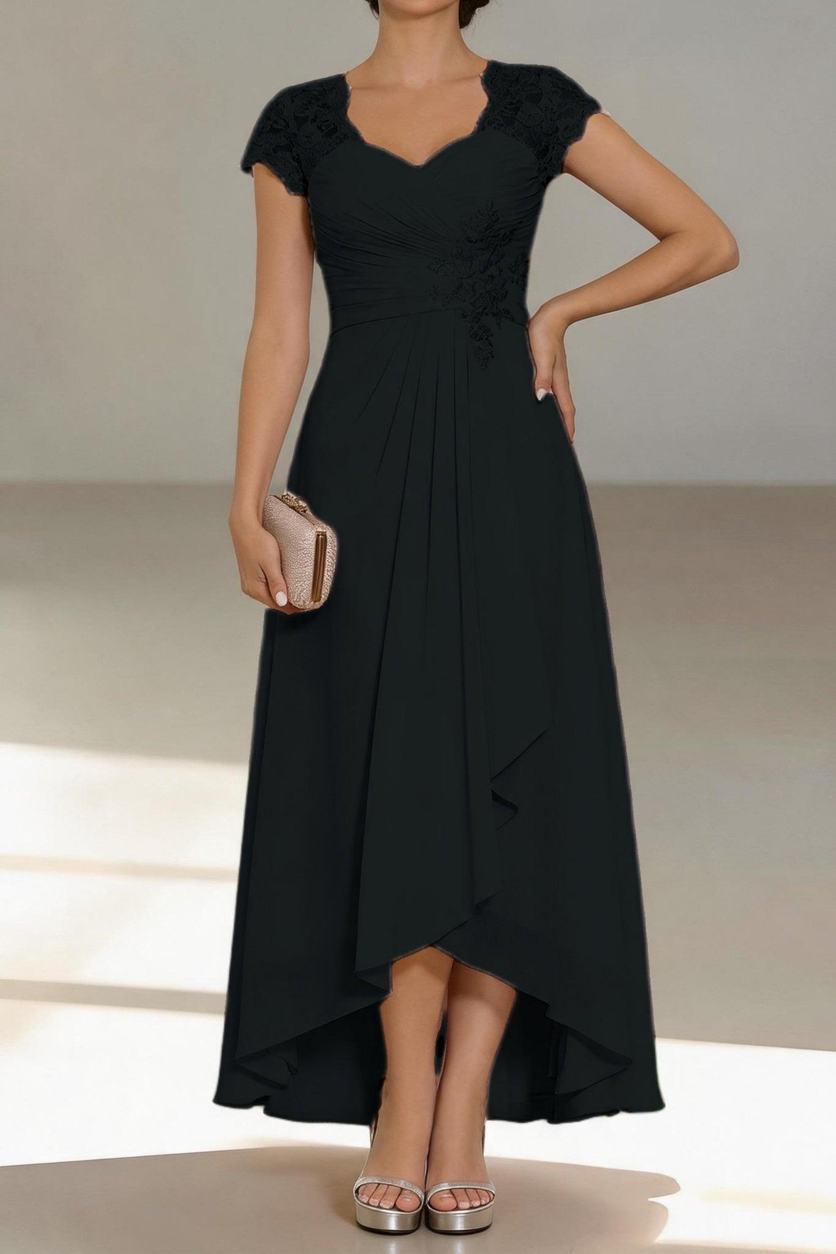 A-Line Tea Length Chiffon Mother of the Bride Dress CM0435