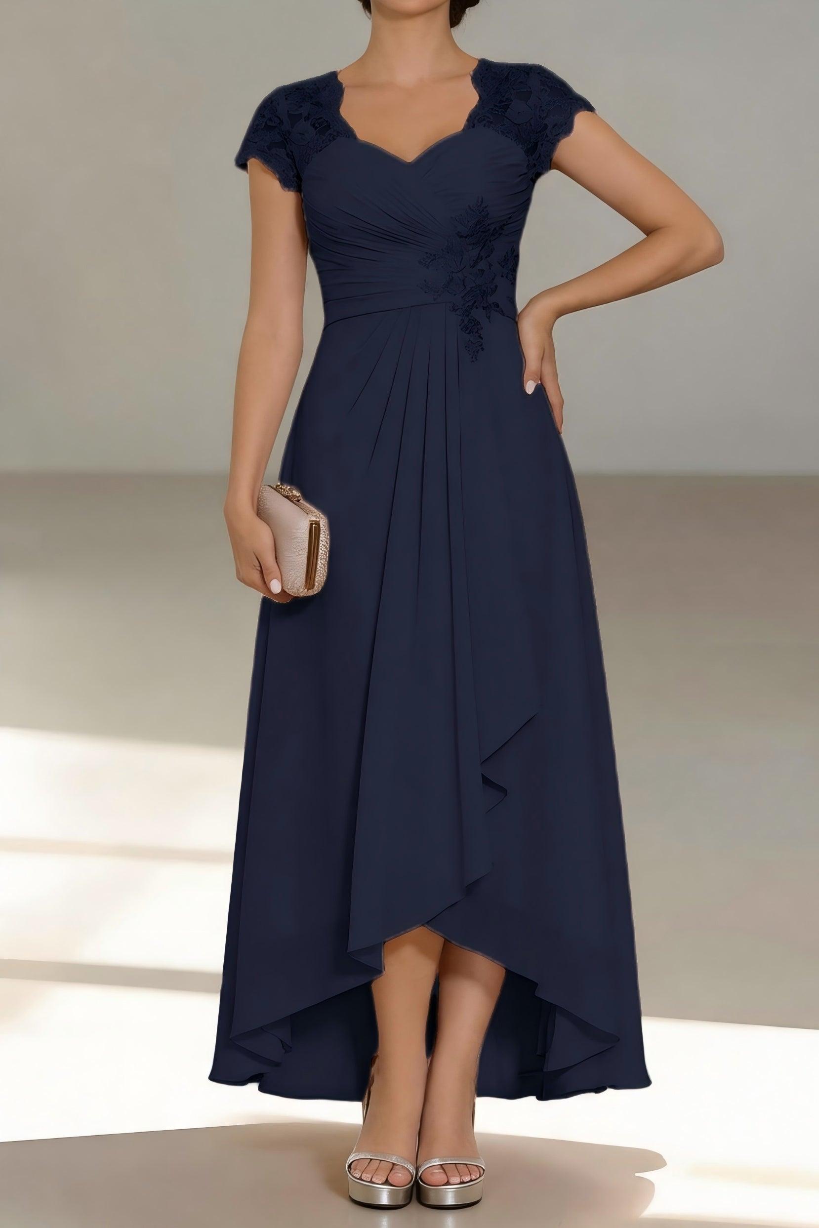 A-Line Tea Length Chiffon Mother of the Bride Dress CM0435