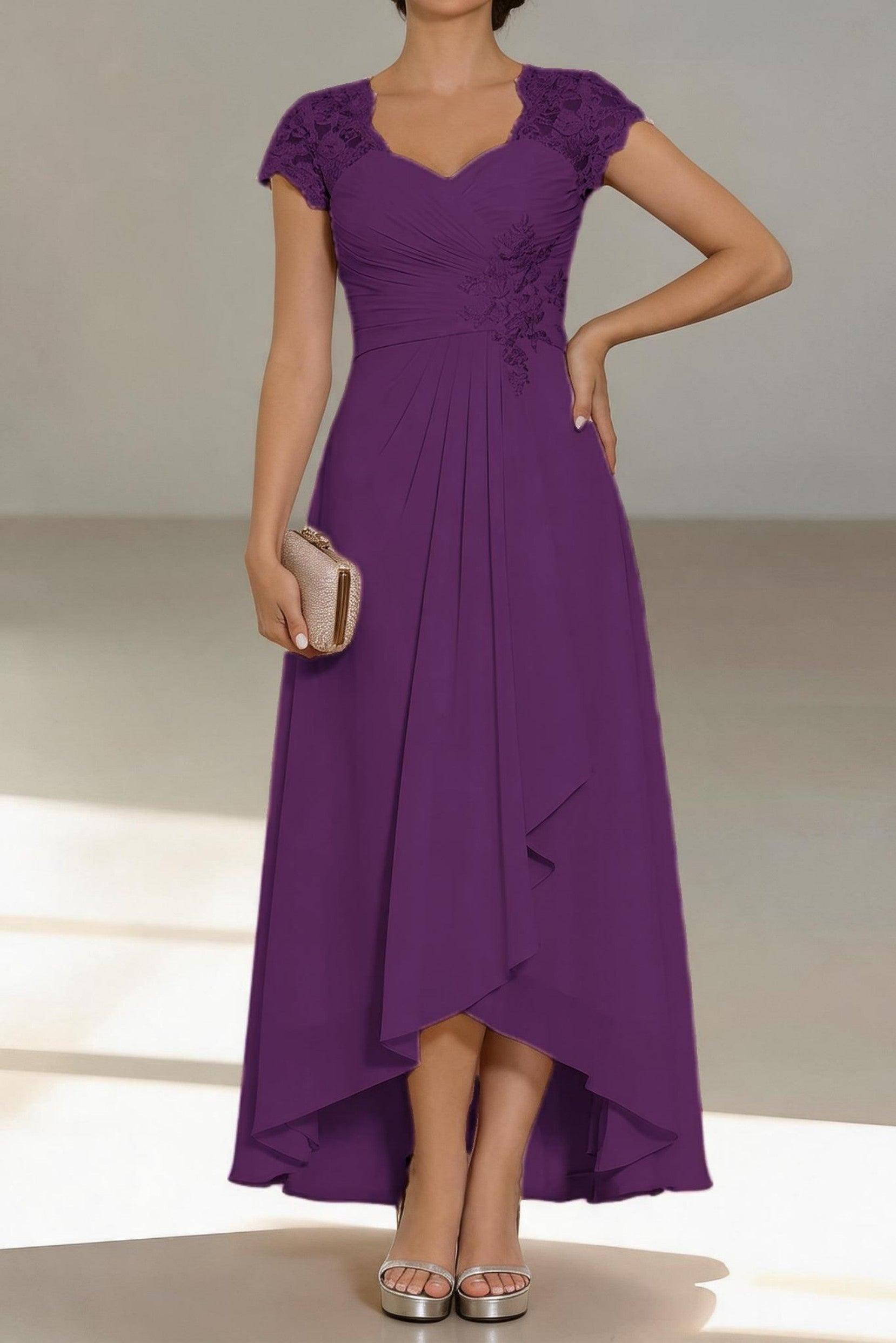 A-Line Tea Length Chiffon Mother of the Bride Dress CM0435