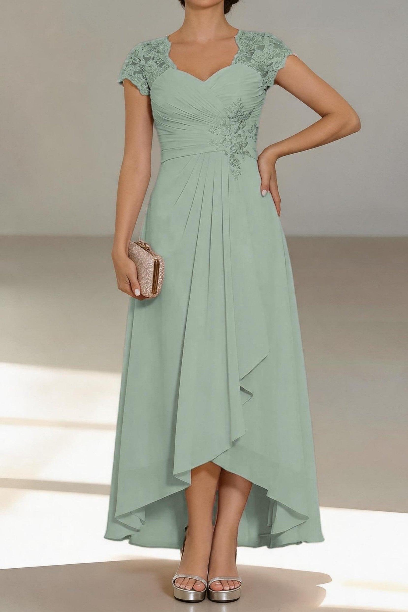 A-Line Tea Length Chiffon Mother of the Bride Dress CM0435
