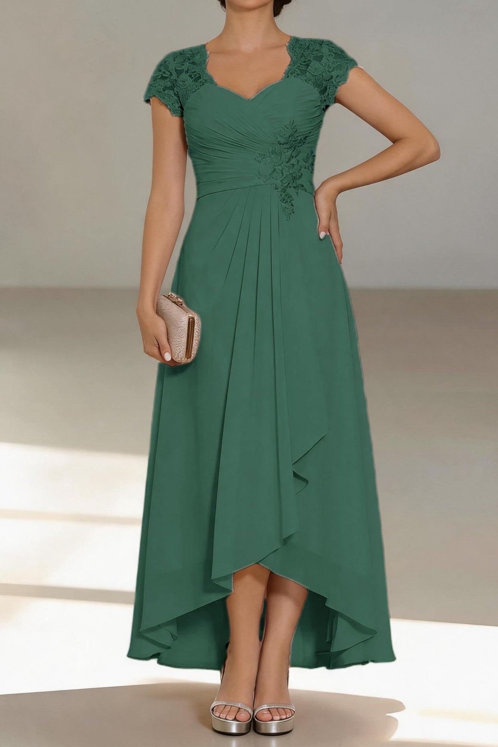 A-Line Tea Length Chiffon Mother of the Bride Dress CM0435