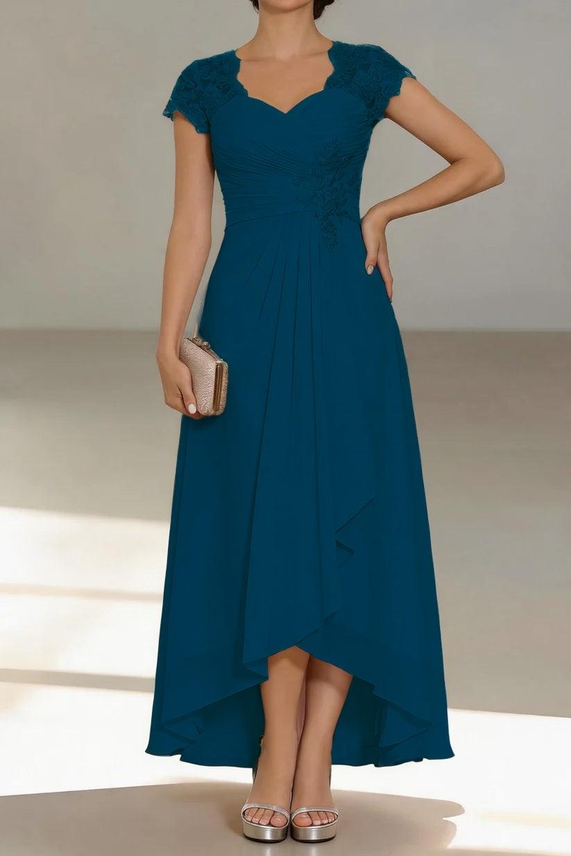 A-Line Tea Length Chiffon Mother of the Bride Dress CM0435