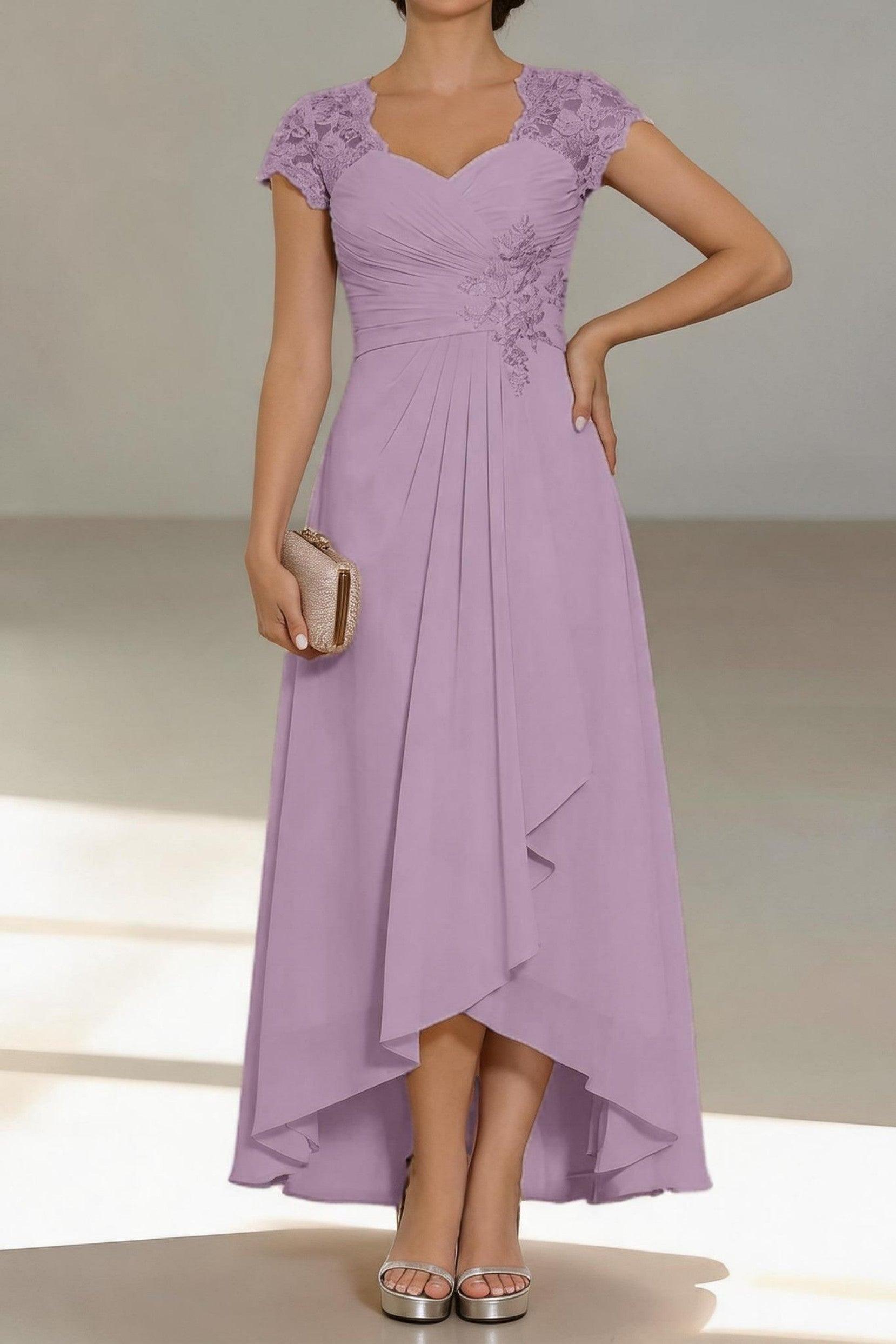 A-Line Tea Length Chiffon Mother of the Bride Dress CM0435