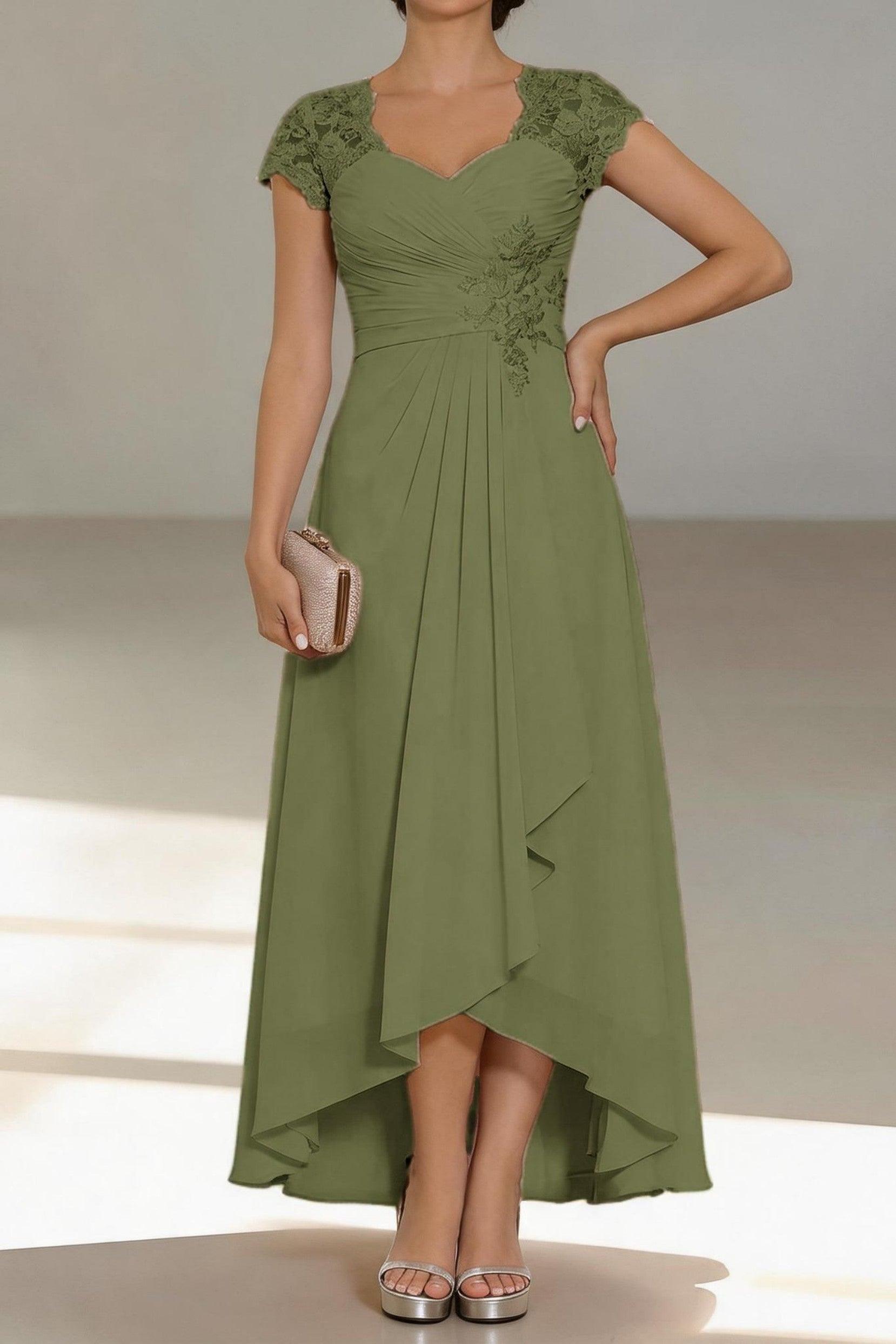 A-Line Tea Length Chiffon Mother of the Bride Dress CM0435