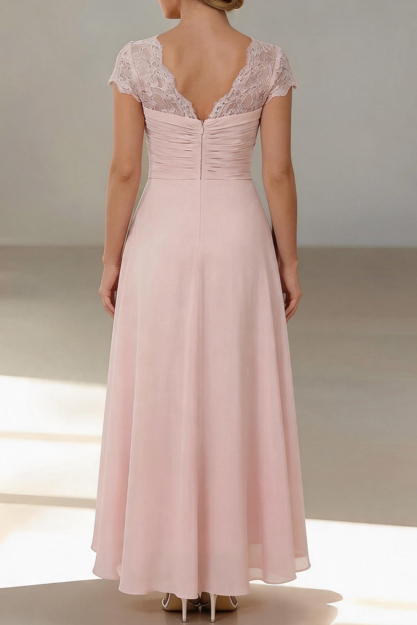 A-Line Tea Length Chiffon Mother of the Bride Dress CM0435