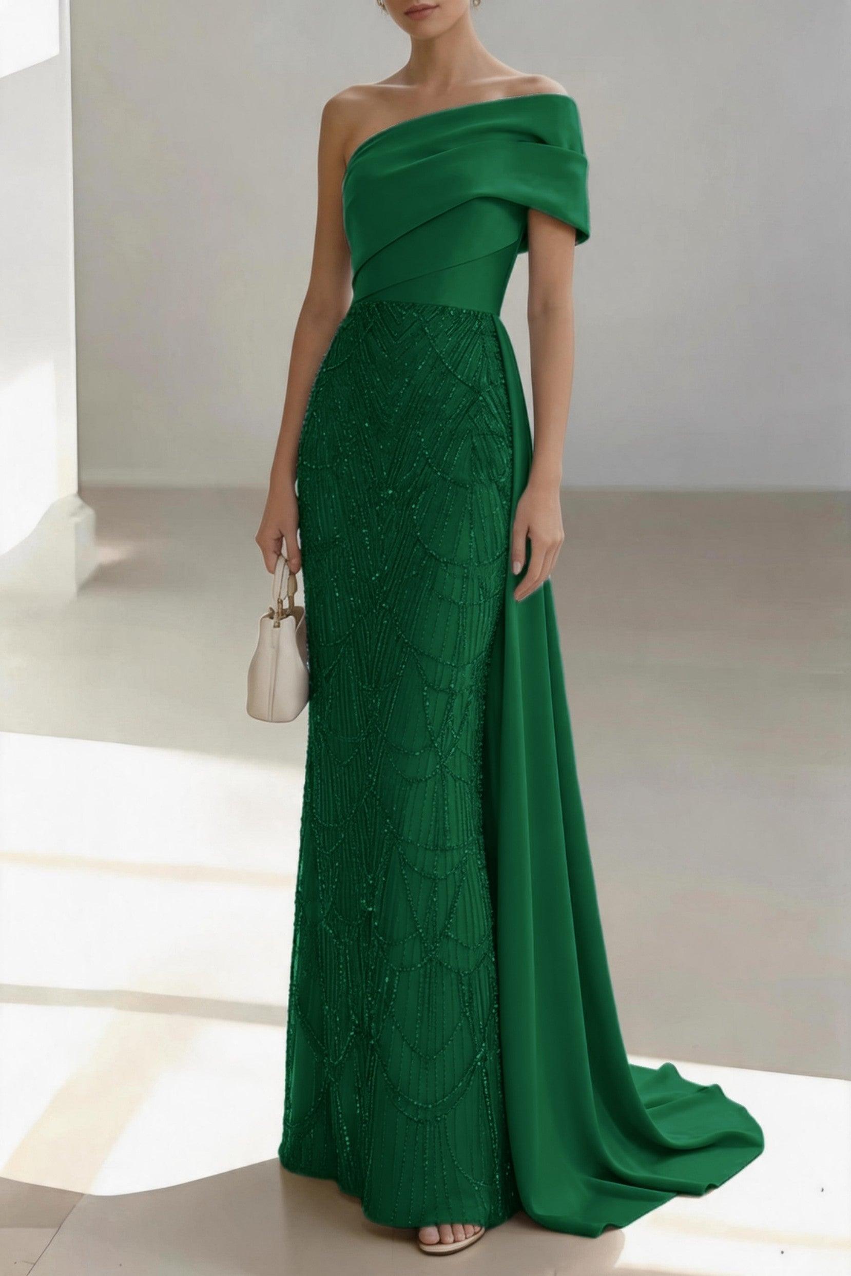 Sheath-Column Floor Length Satin Mother of the Bride Dress CM0438