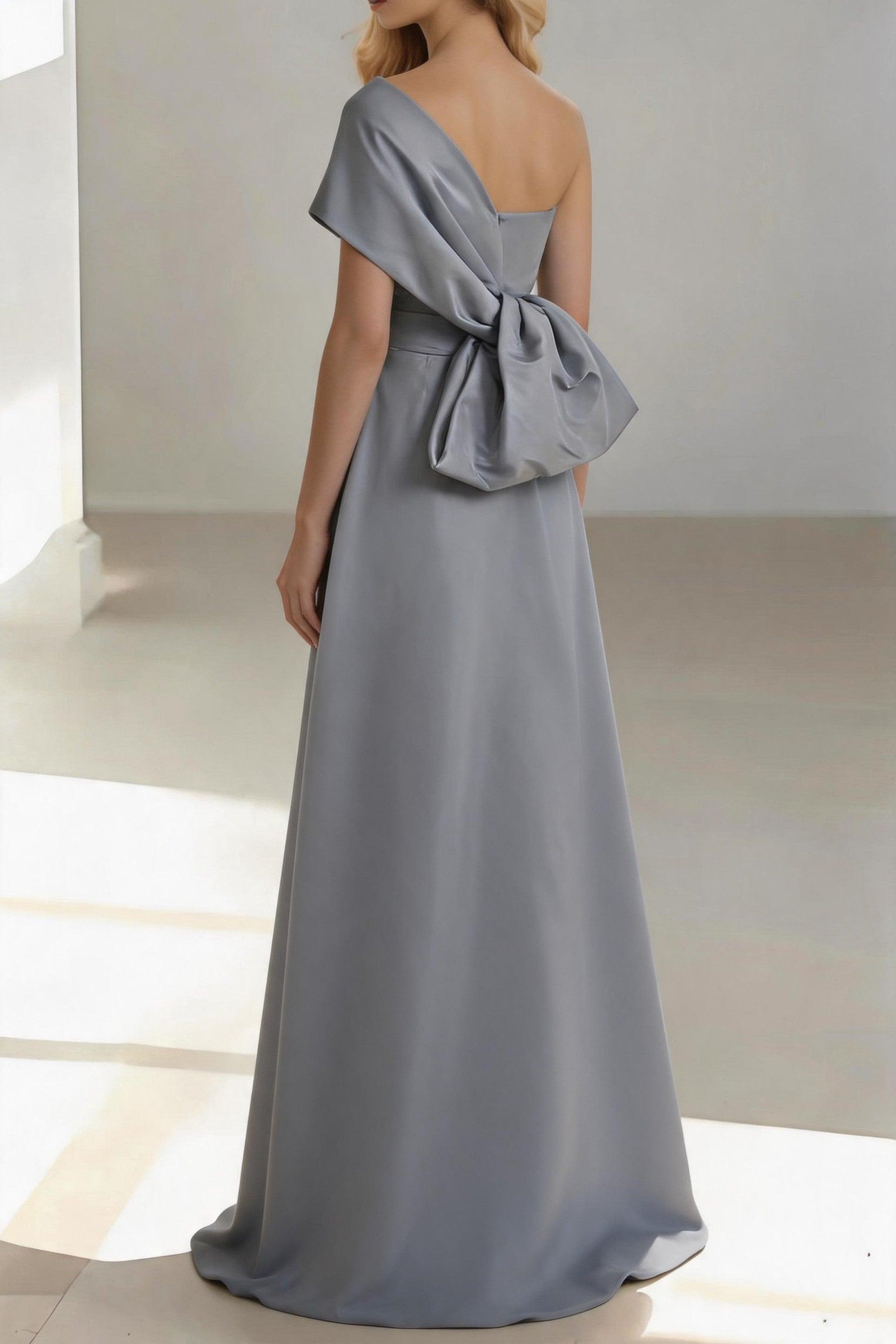 Sheath-Column Floor Length Satin Mother of the Bride Dress CM0438