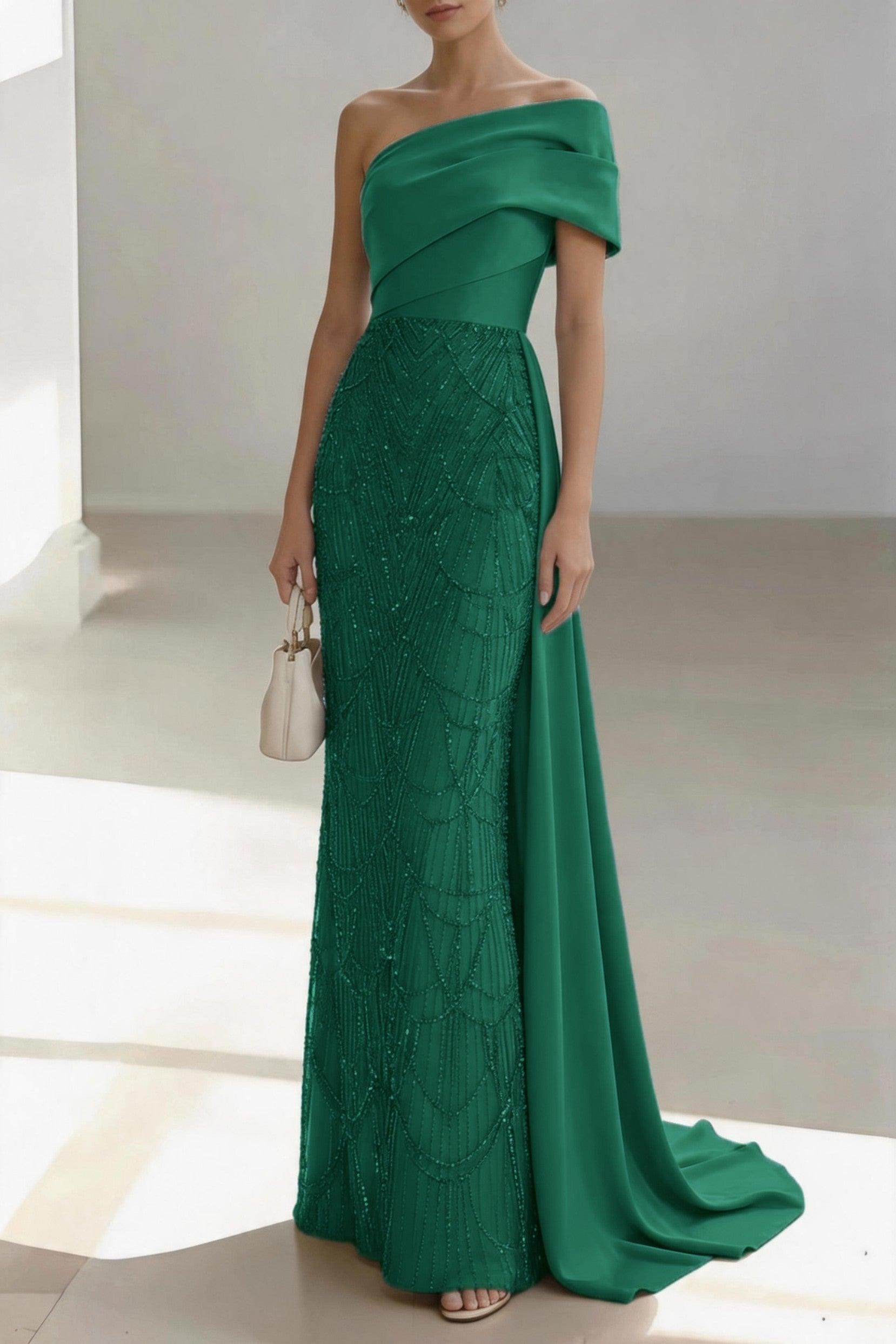Sheath-Column Floor Length Satin Mother of the Bride Dress CM0438