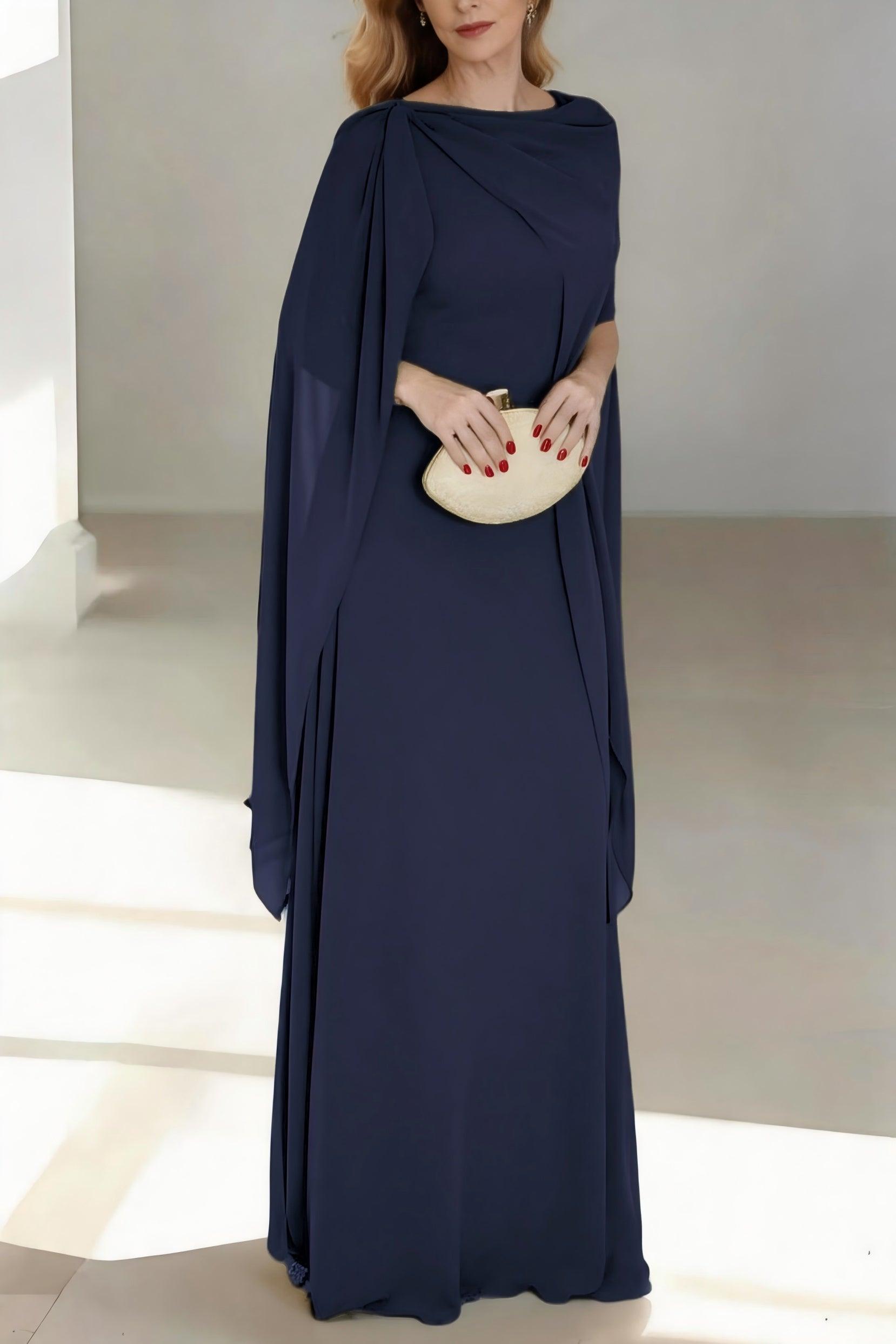 A-Line Floor Length Chiffon Mother of the Bride Dress CM0439